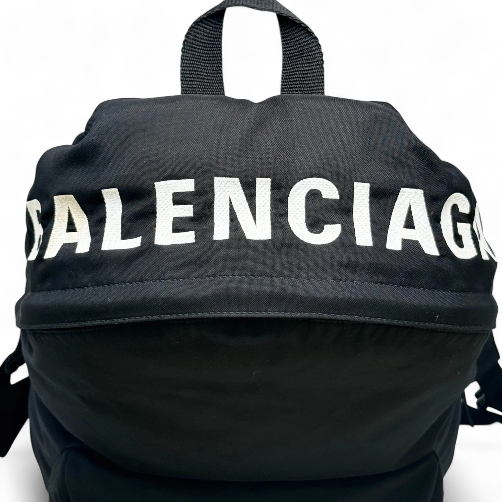 Balenciaga Black Nylon Logo Backpack - Image 10