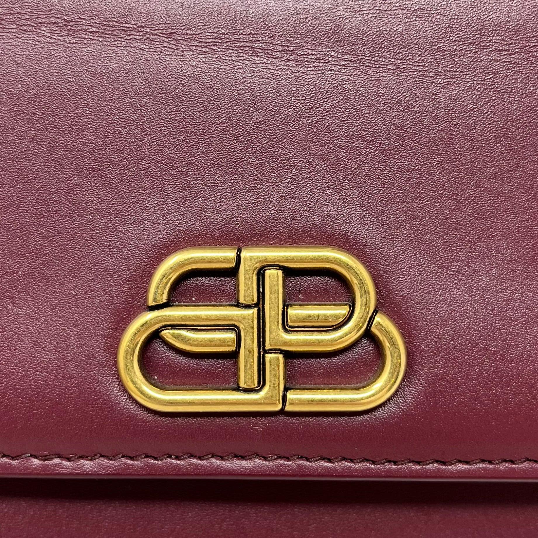 Balenciaga Burgundy Sharp XS Bag - Image 13