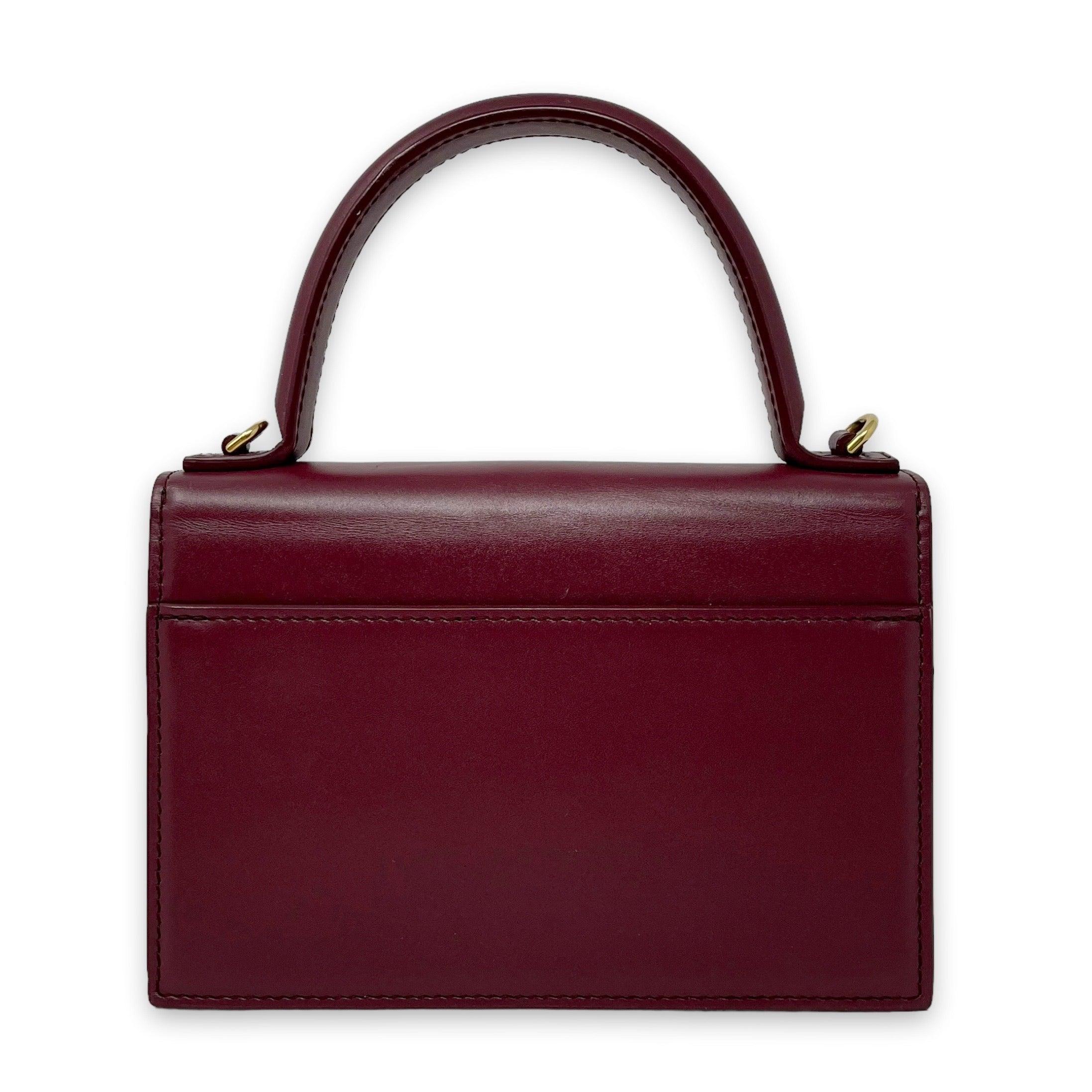 Balenciaga Burgundy Sharp XS Bag - Image 3