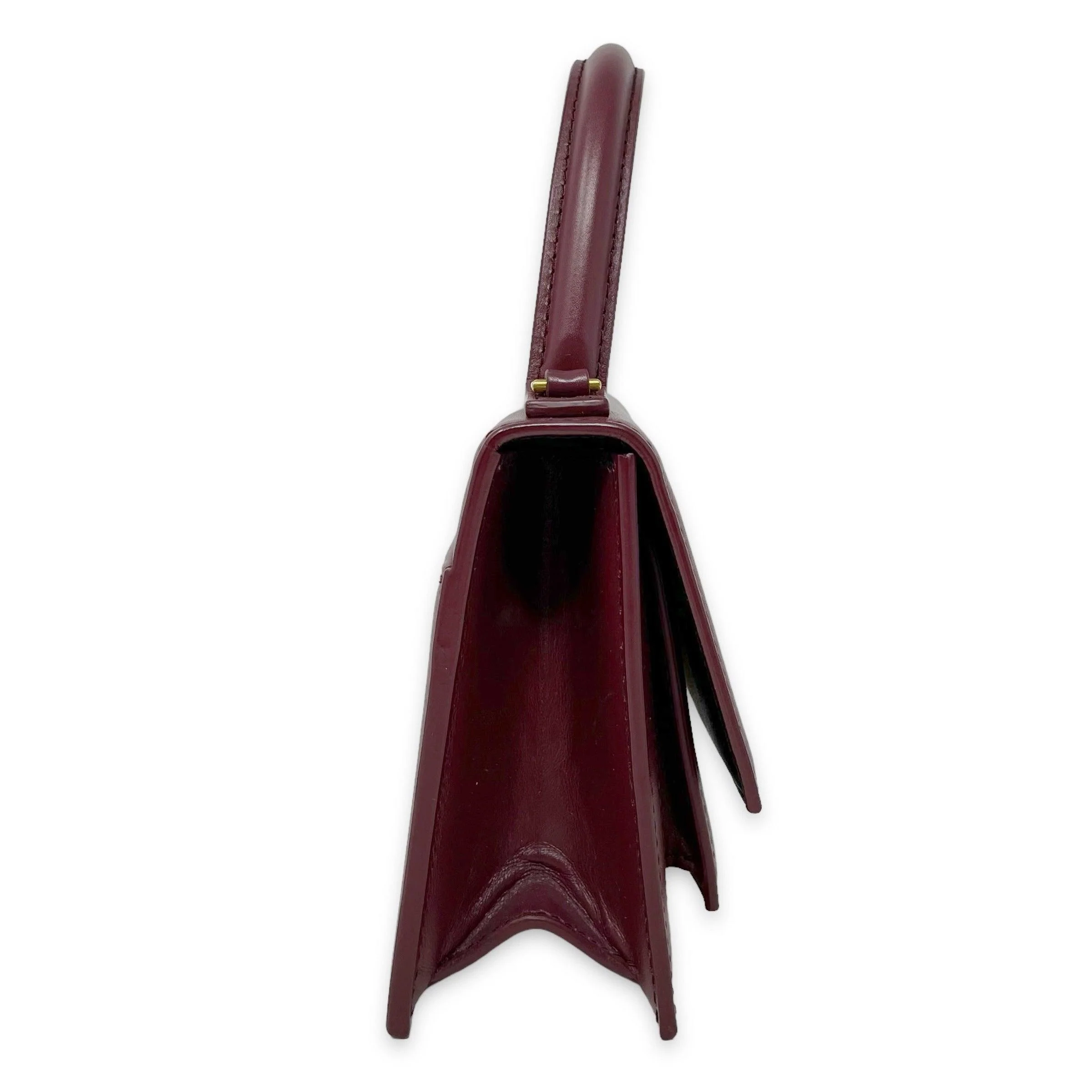 Balenciaga Burgundy Sharp XS Bag - Image 5