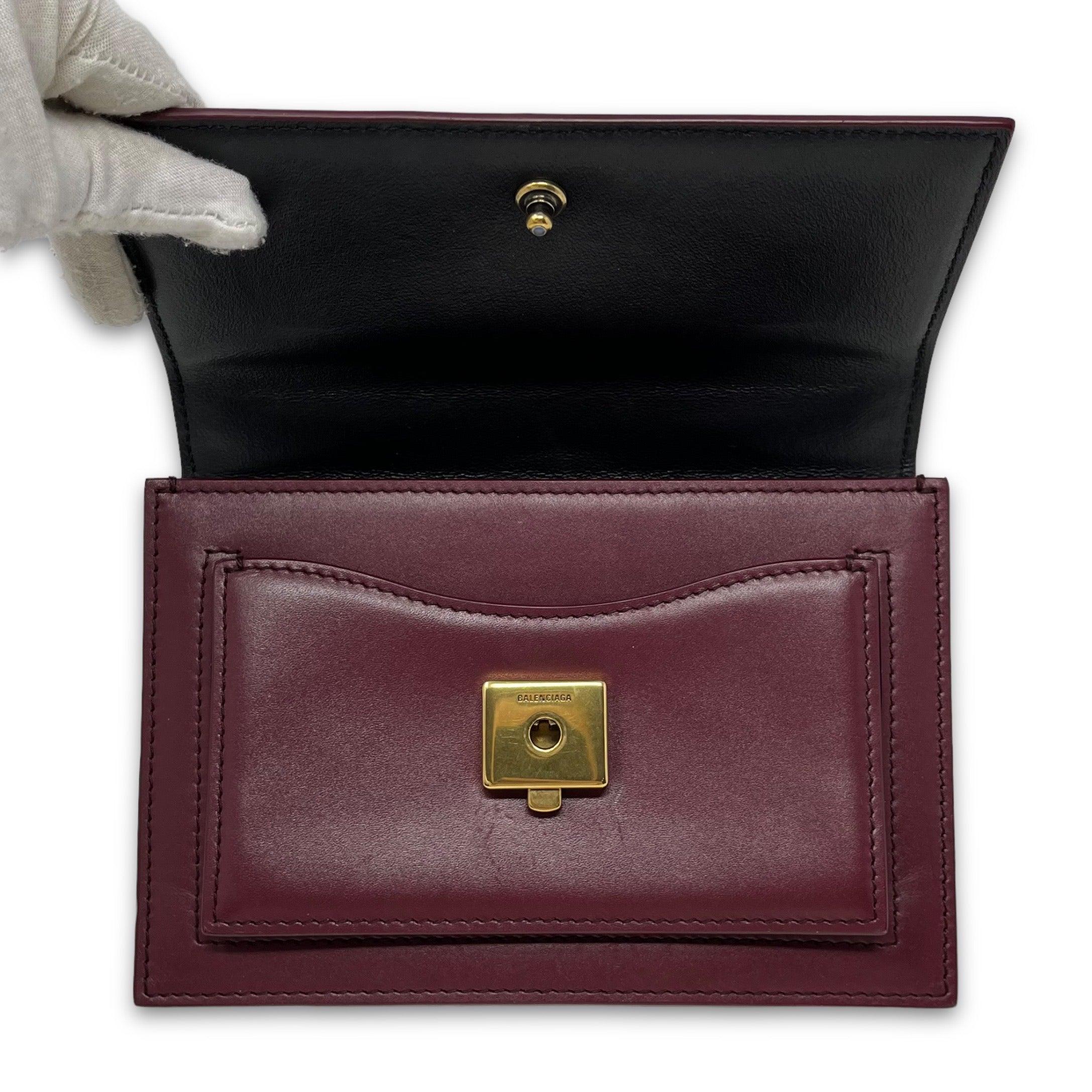 Balenciaga Burgundy Sharp XS Bag - Image 6