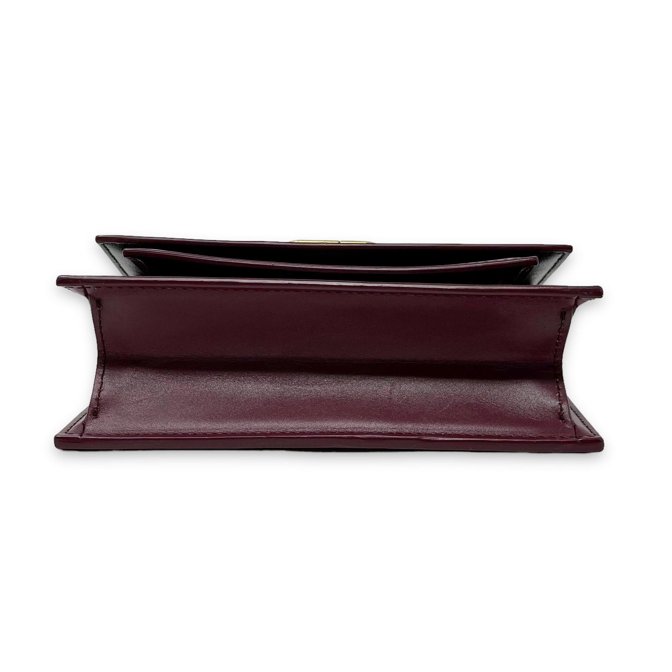 Balenciaga Burgundy Sharp XS Bag - Image 8