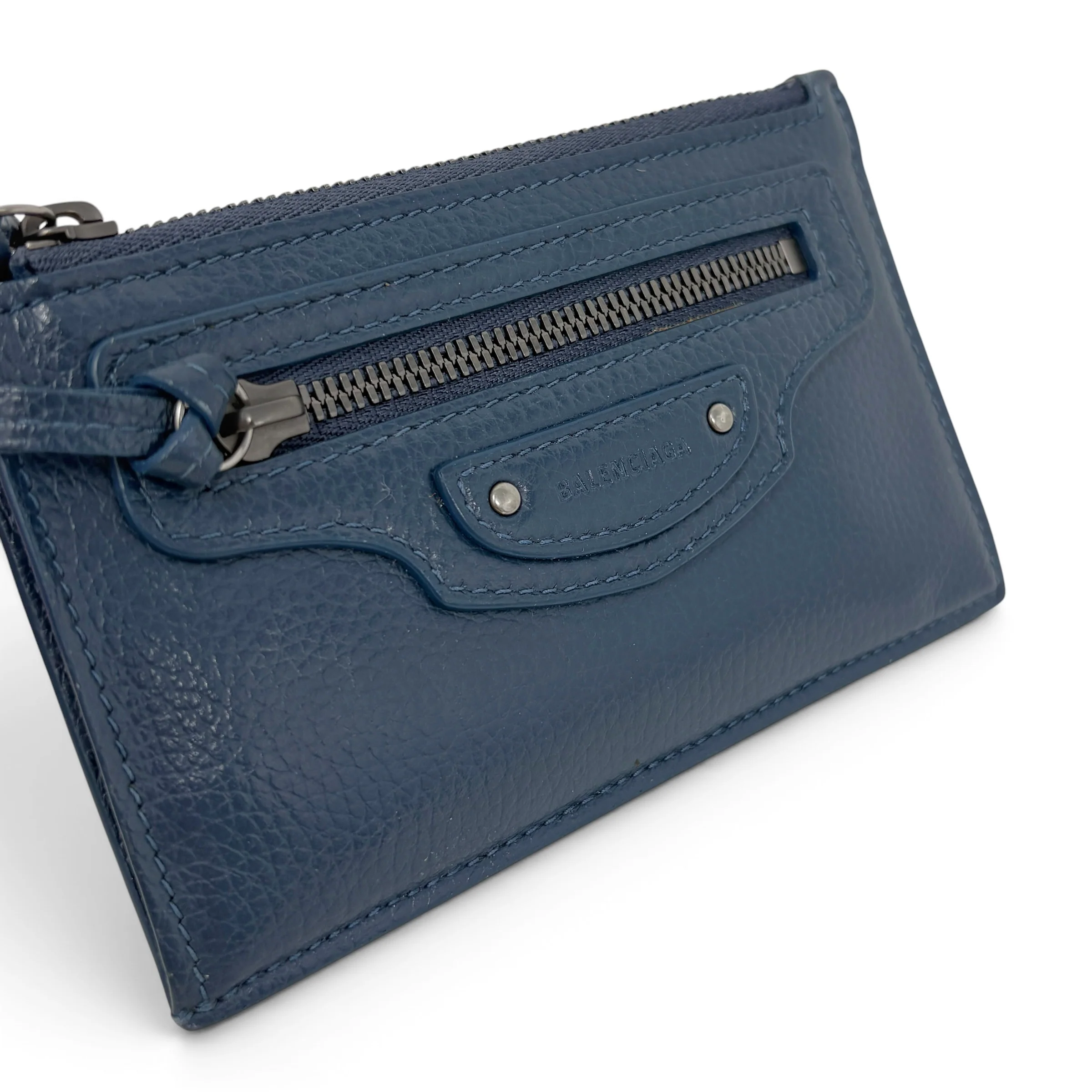 Balenciaga Navy Neo Classic Cardholder Wallet - Image 10