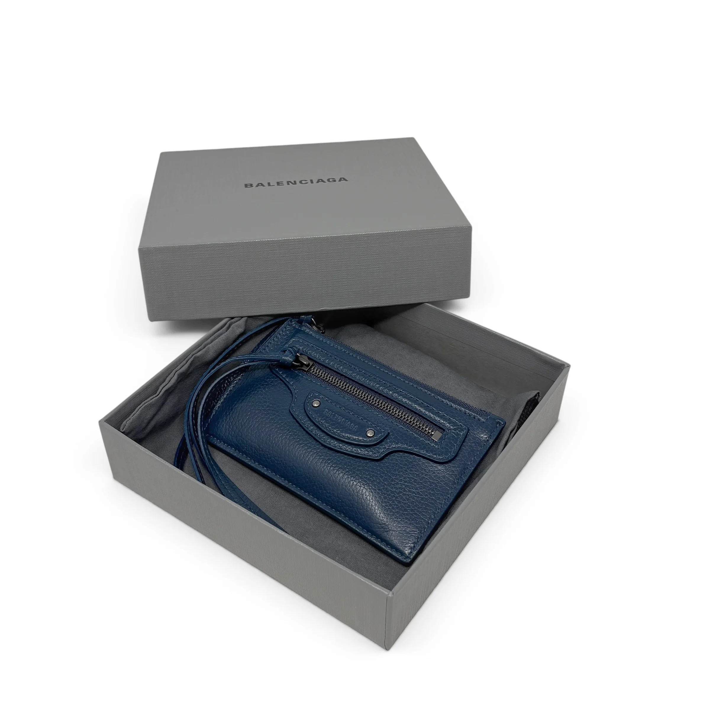 Balenciaga Navy Neo Classic Cardholder Wallet - Image 12