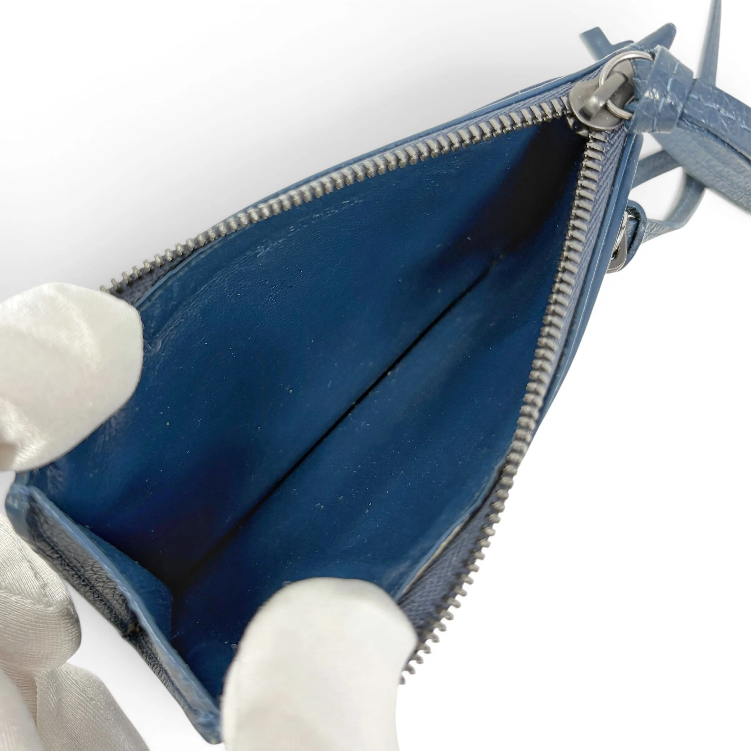 Balenciaga Navy Neo Classic Cardholder Wallet - Image 5