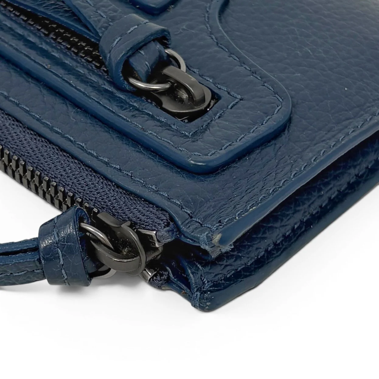 Balenciaga Navy Neo Classic Cardholder Wallet - Image 9