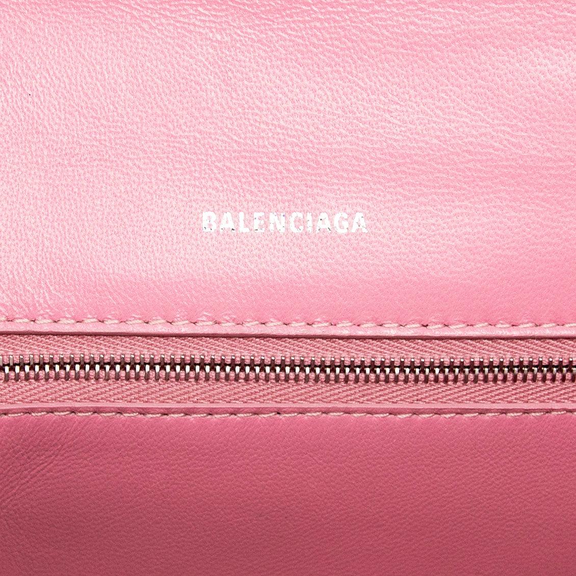 Balenciaga Pink Croc Small Hourglass Bag - Image 12