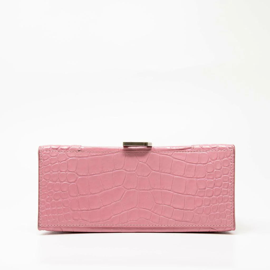 Balenciaga Pink Croc Small Hourglass Bag - Image 5