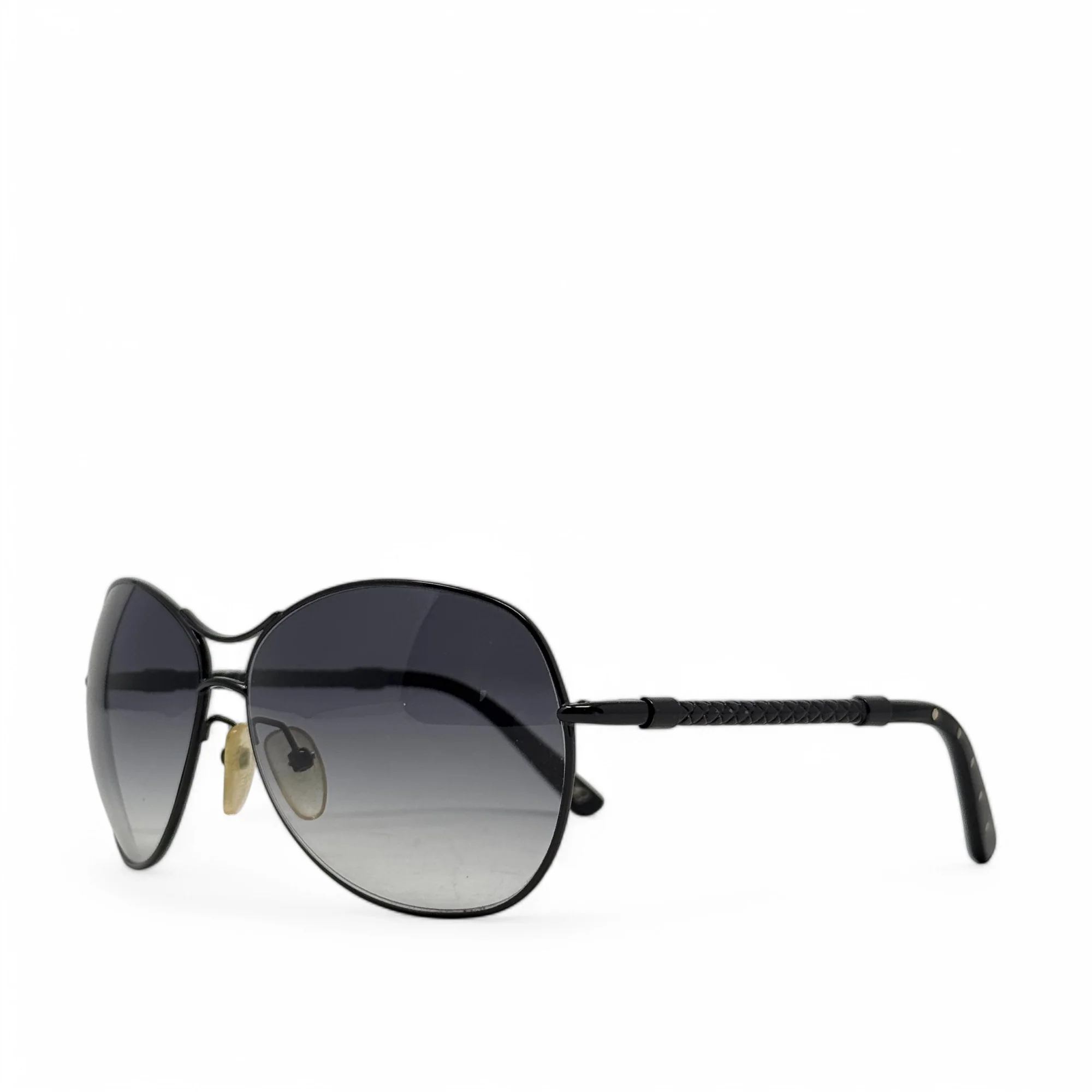 Bottega Veneta Black Aviator Gradient Sunglasses - Image 3