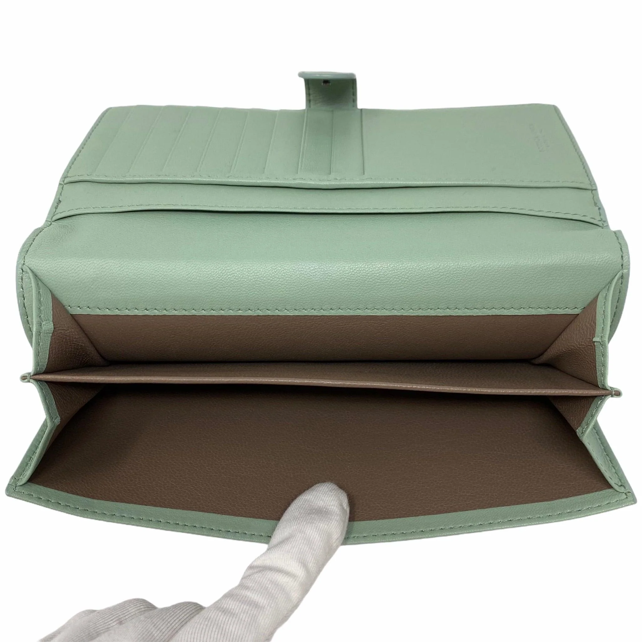 Bottega Veneta Green Nappa Intrecciato Long Wallet - Image 7