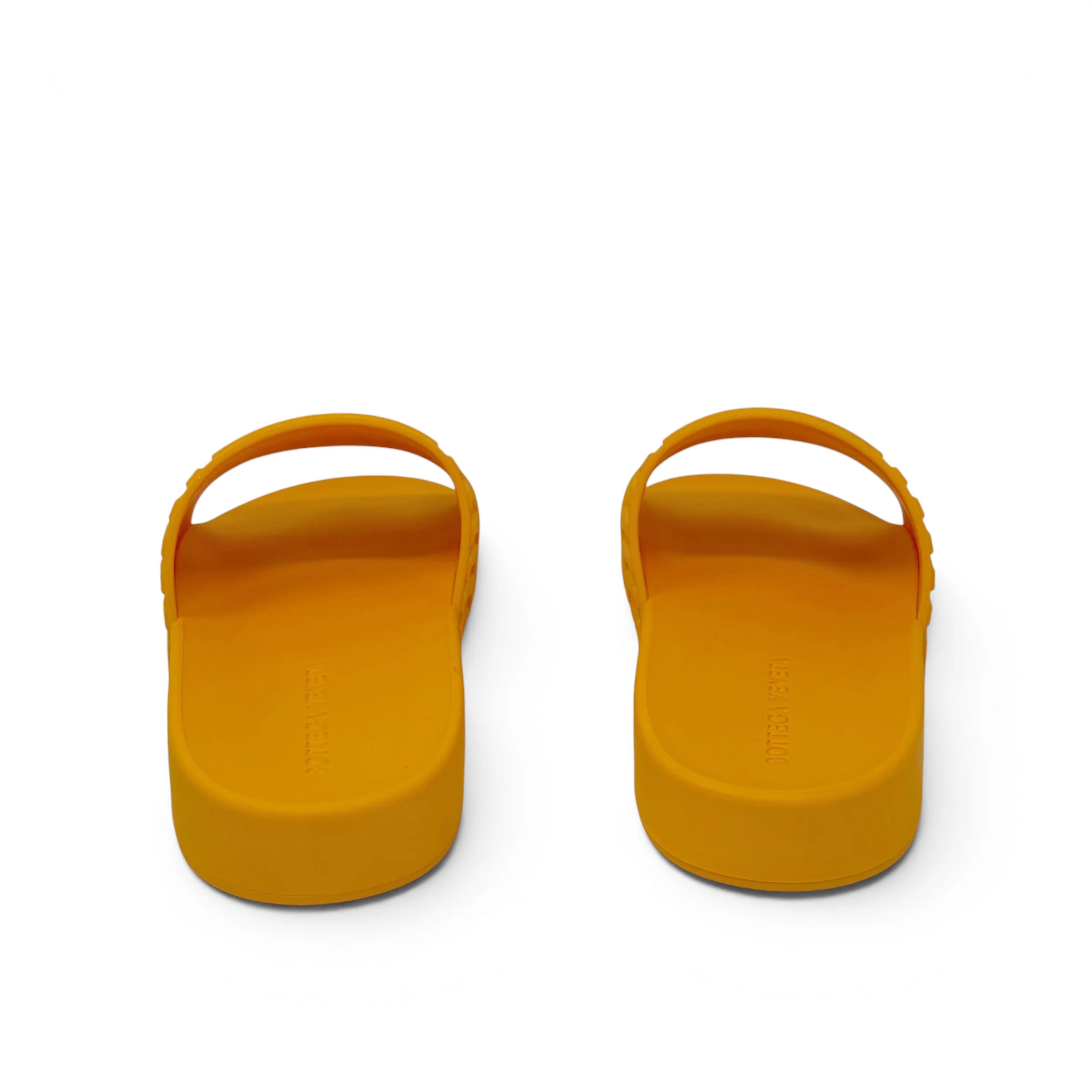 Bottega Veneta Orange Rubber Beach Slides 38 - Image 5