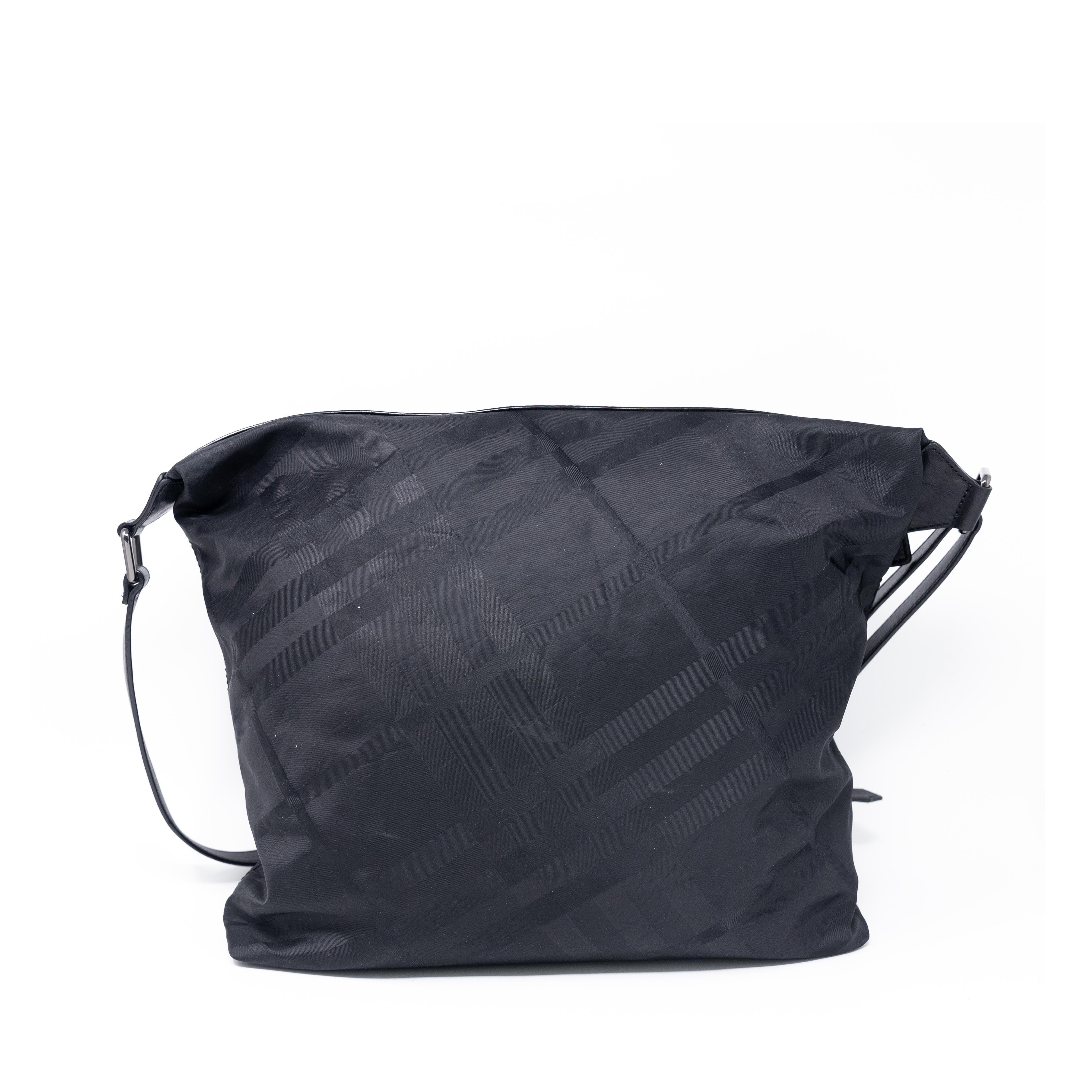 Burberry Black Smoke Check Nylon Messenger - Image 3