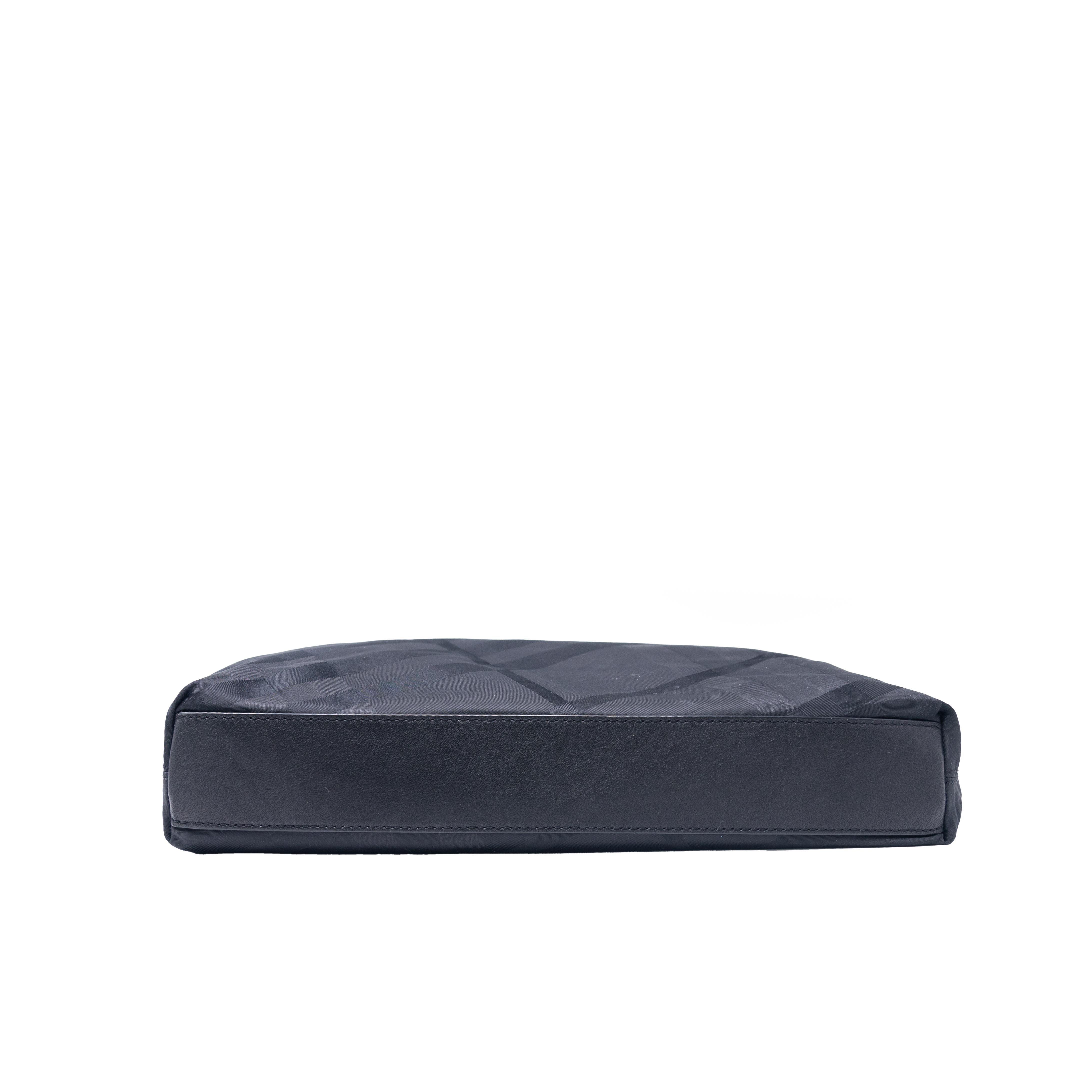 Burberry Black Smoke Check Nylon Messenger - Image 5