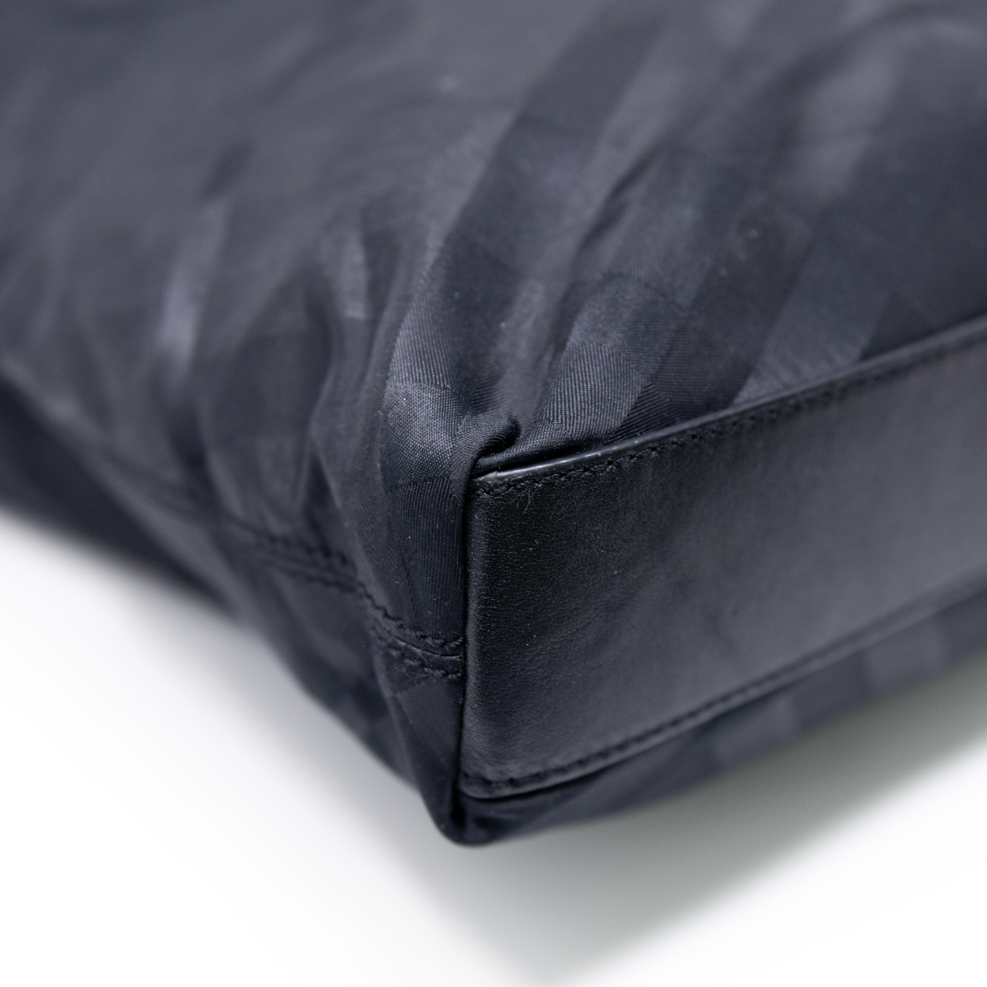 Burberry Black Smoke Check Nylon Messenger - Image 8