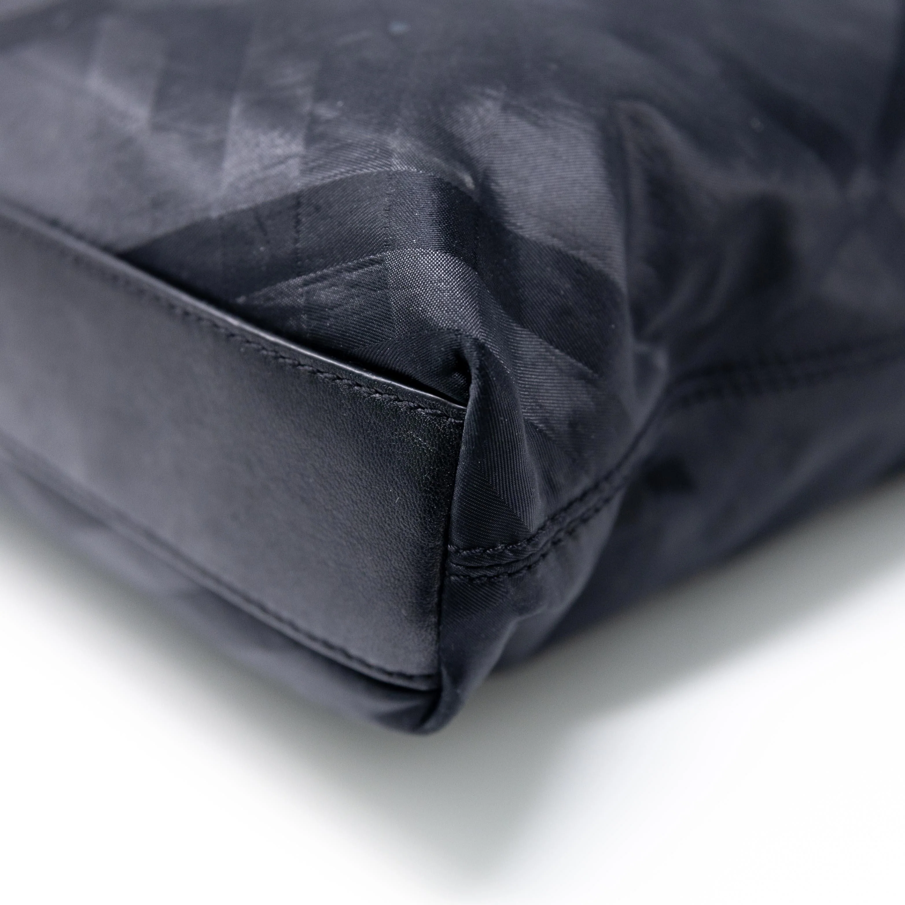 Burberry Black Smoke Check Nylon Messenger - Image 9