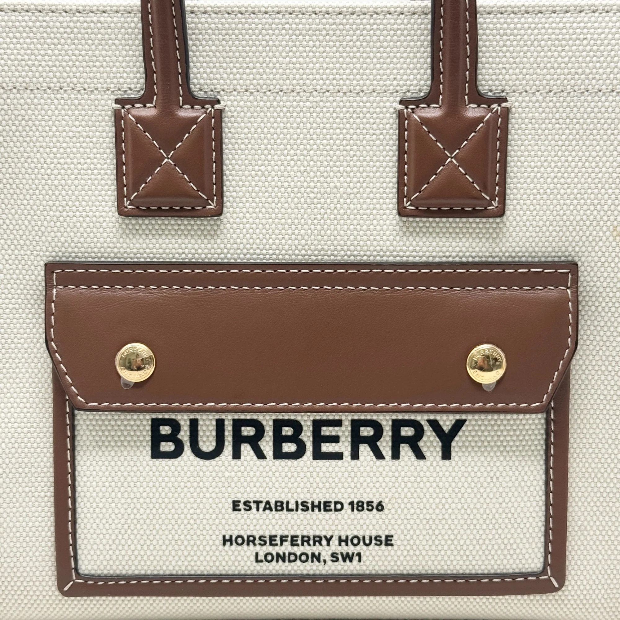 Burberry Brown Mini Freya Tote - Image 10