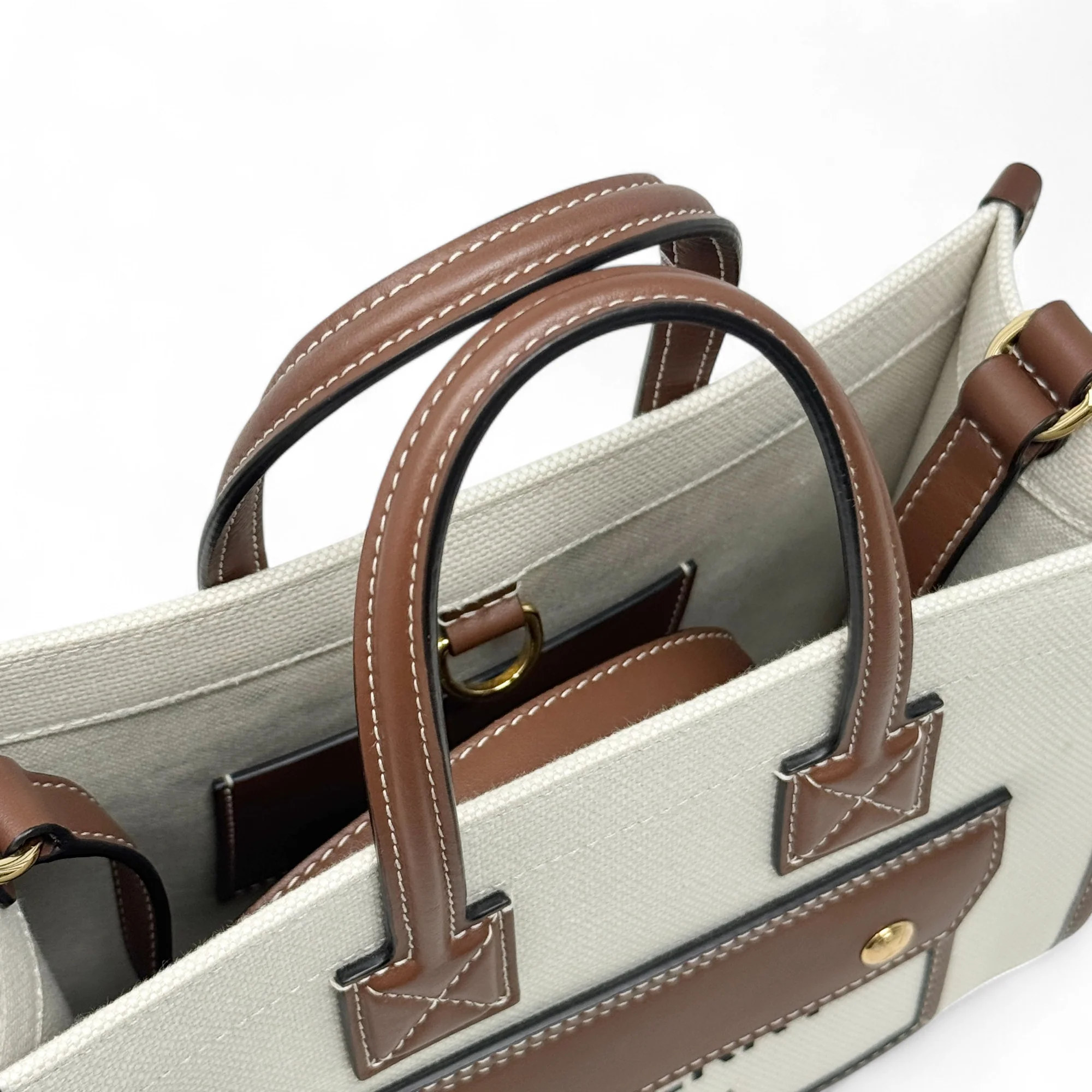 Burberry Brown Mini Freya Tote - Image 11