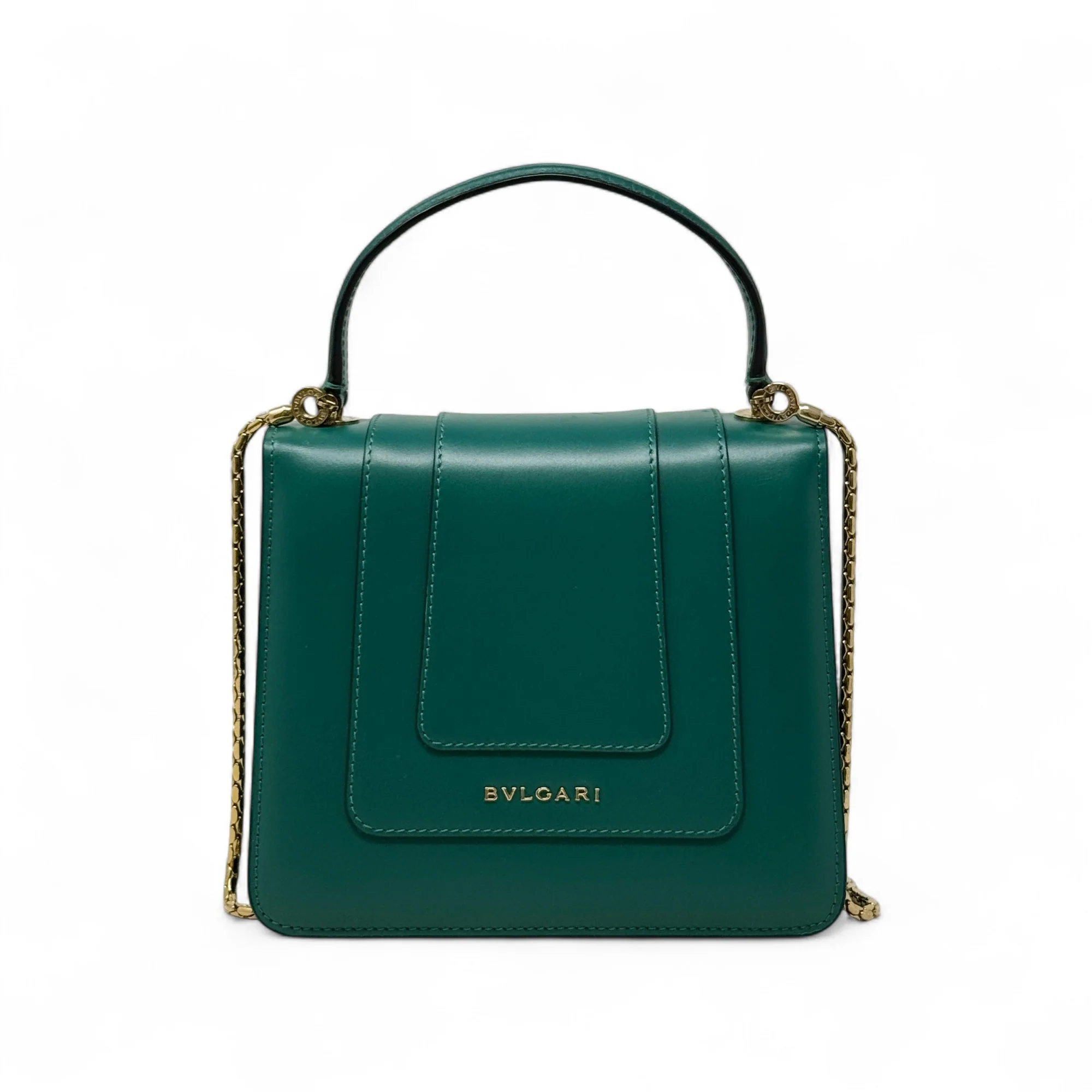 Bvlgari Green Serpenti Forever Top Handle Bag - Image 3