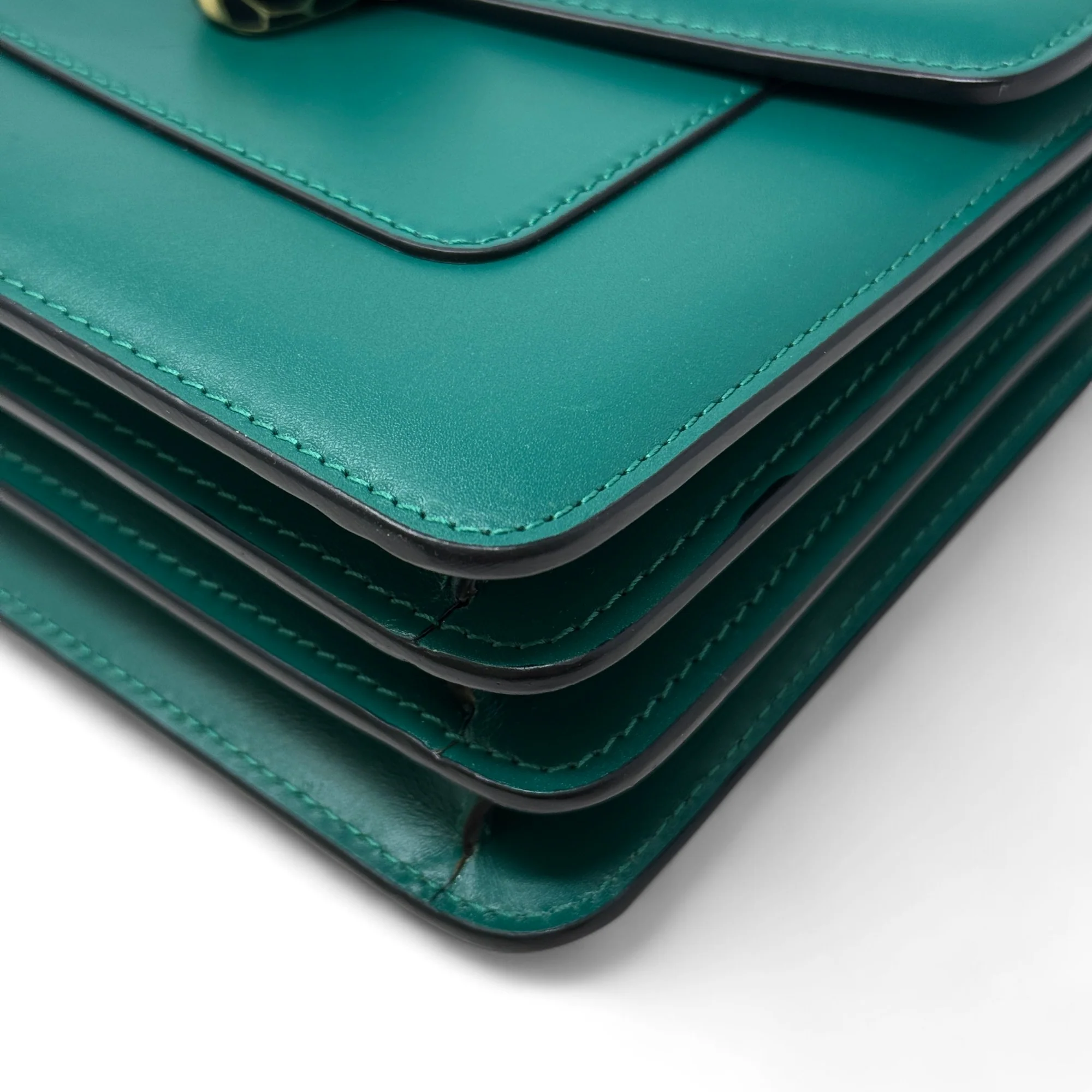 Bvlgari Green Serpenti Forever Top Handle Bag - Image 8