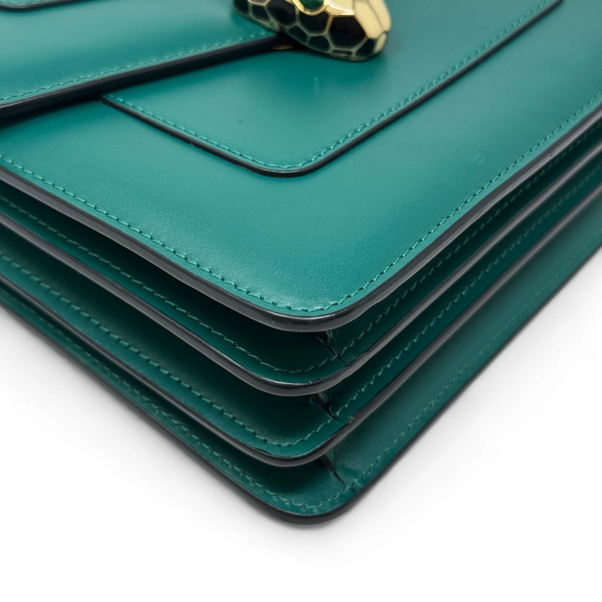 Bvlgari Green Serpenti Forever Top Handle Bag - Image 9