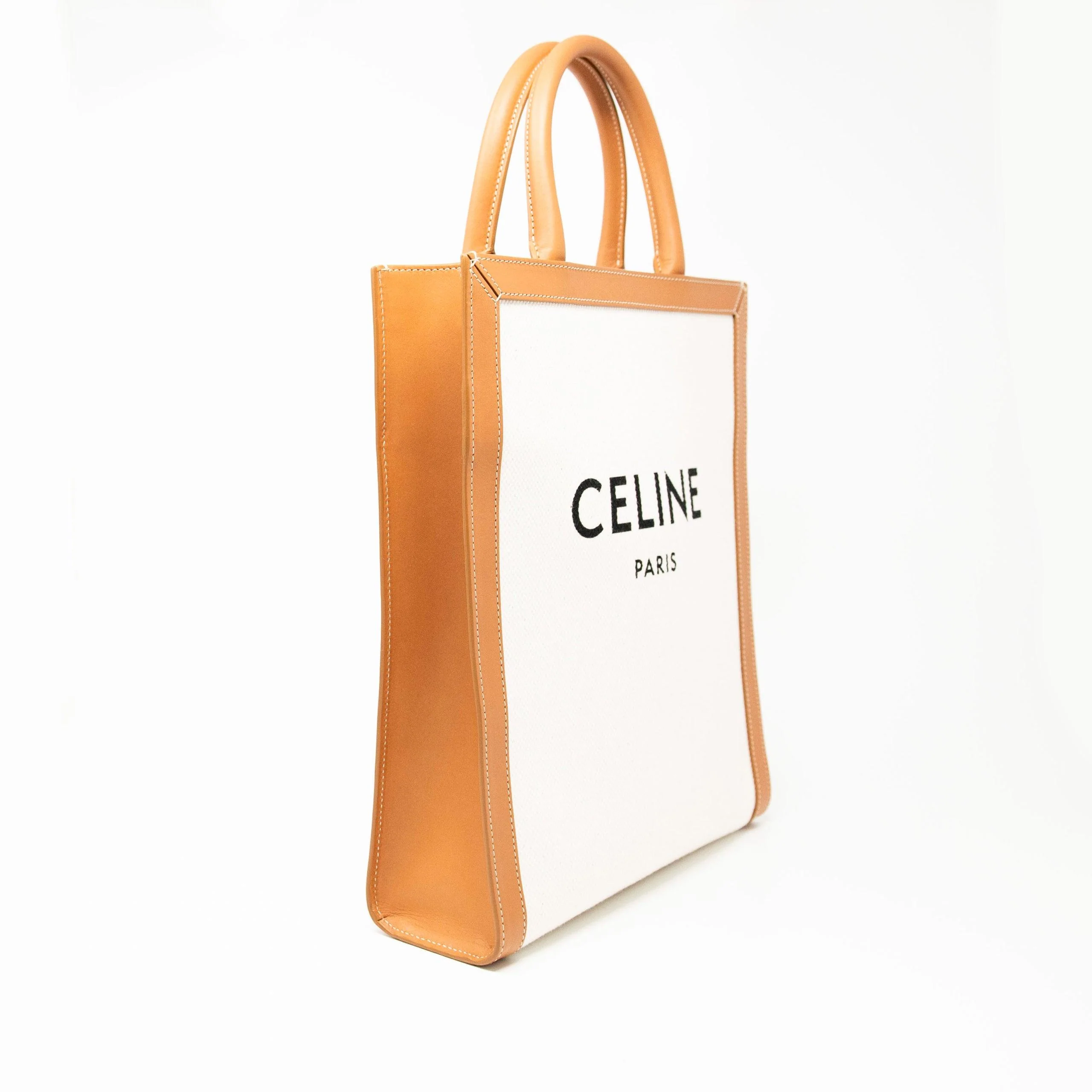 Celine Beige Small Vertical Cabas Tote - Image 4