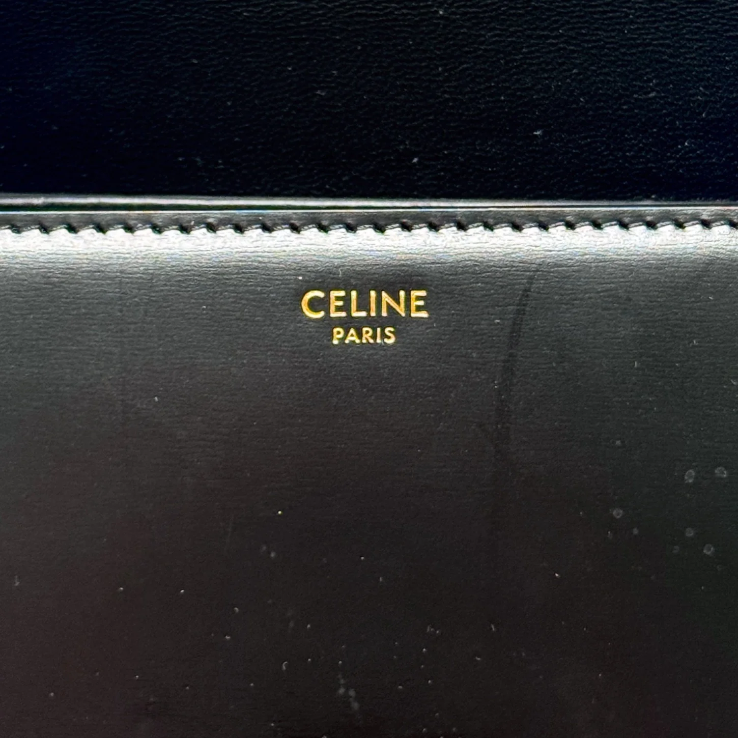 Celine Black Calfskin Triomphe Teen Bag - Image 12