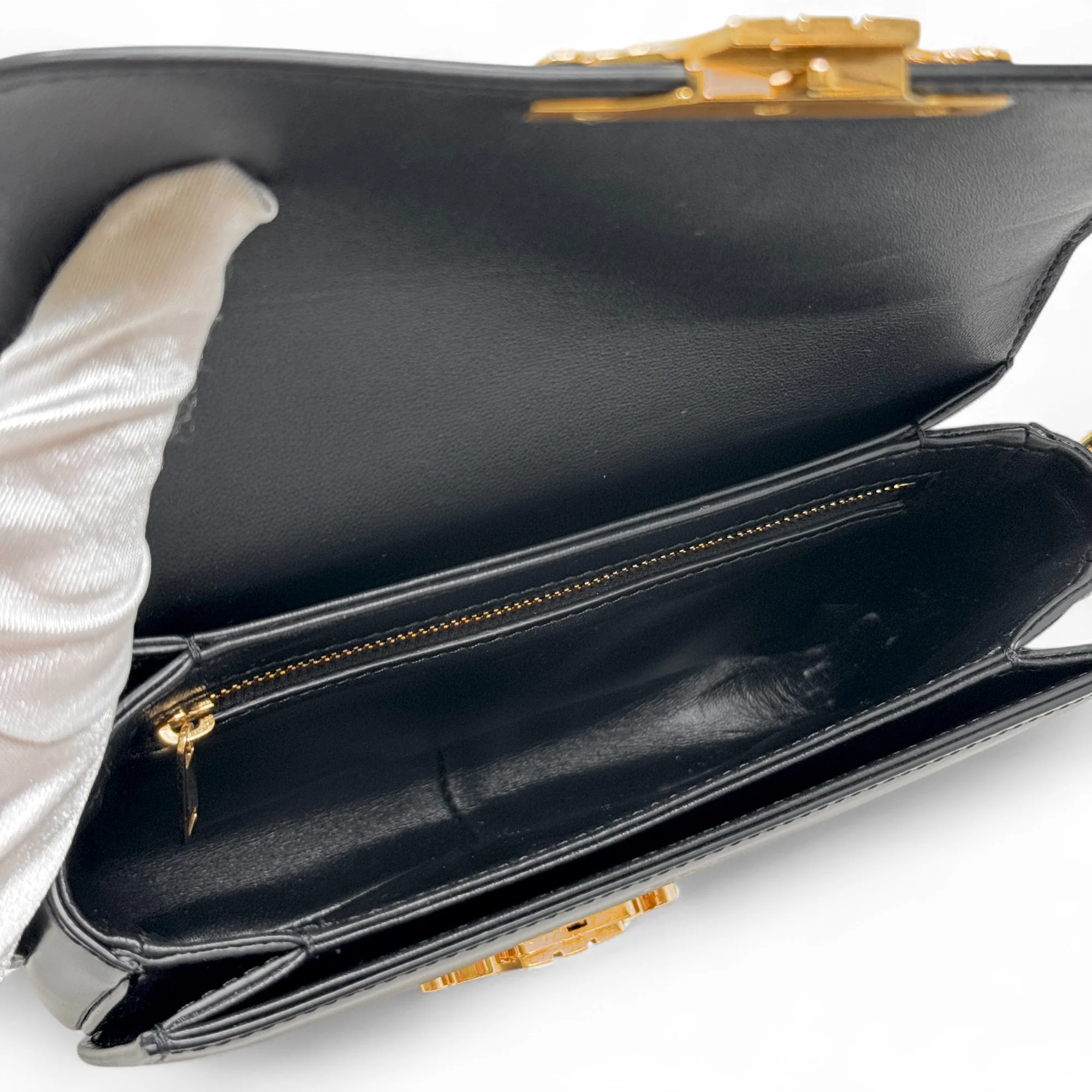 Celine Black Calfskin Triomphe Teen Bag - Image 13