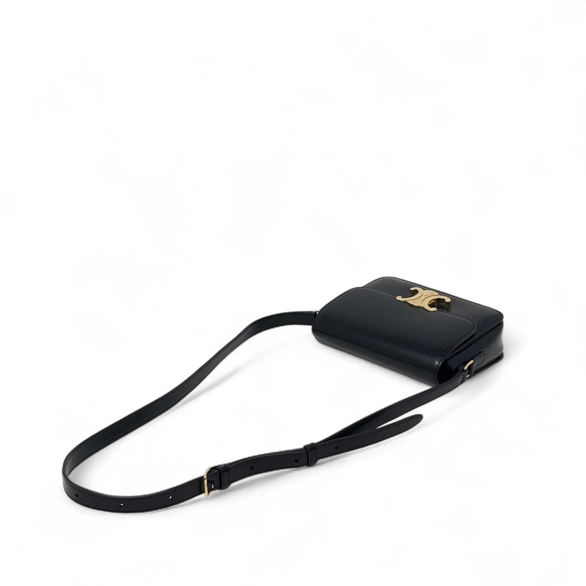 Celine Black Calfskin Triomphe Teen Bag - Image 15