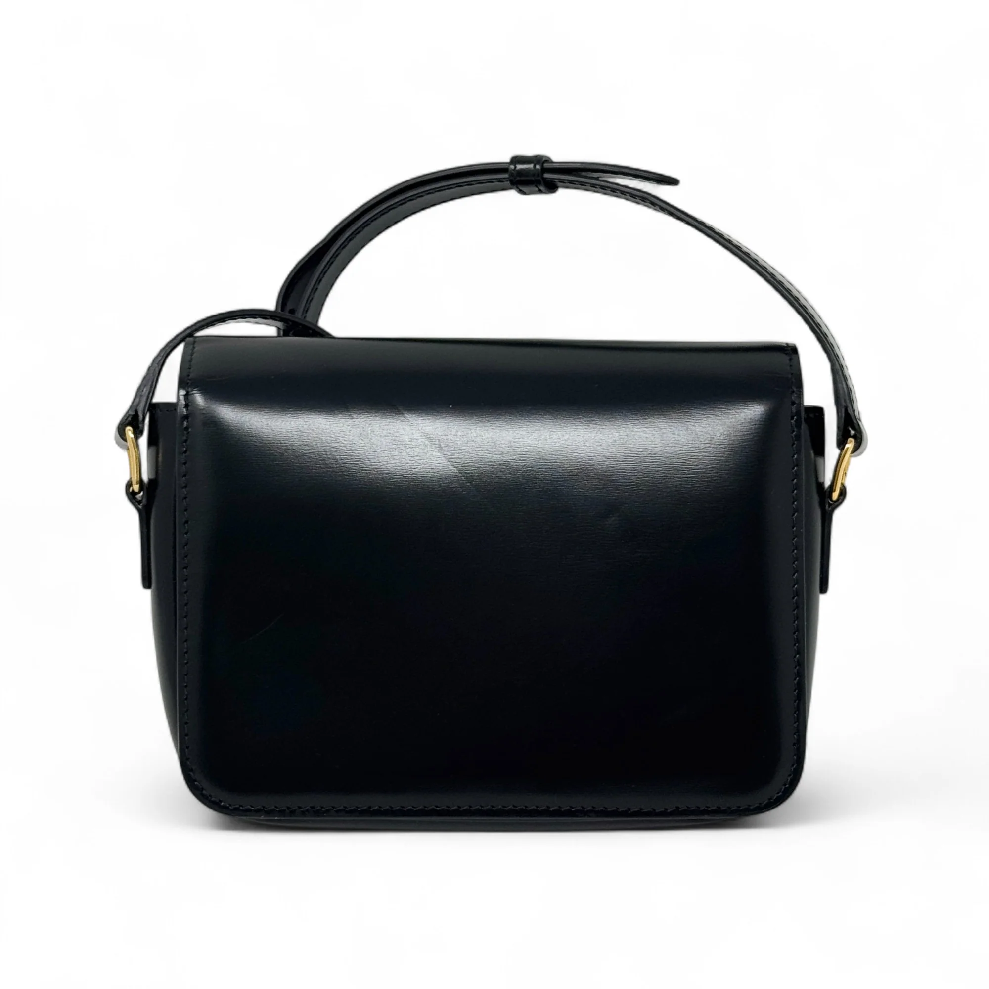 Celine Black Calfskin Triomphe Teen Bag - Image 3