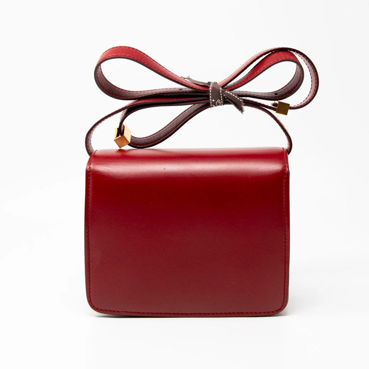 Celine Dark Red Small Box Bag - Image 3