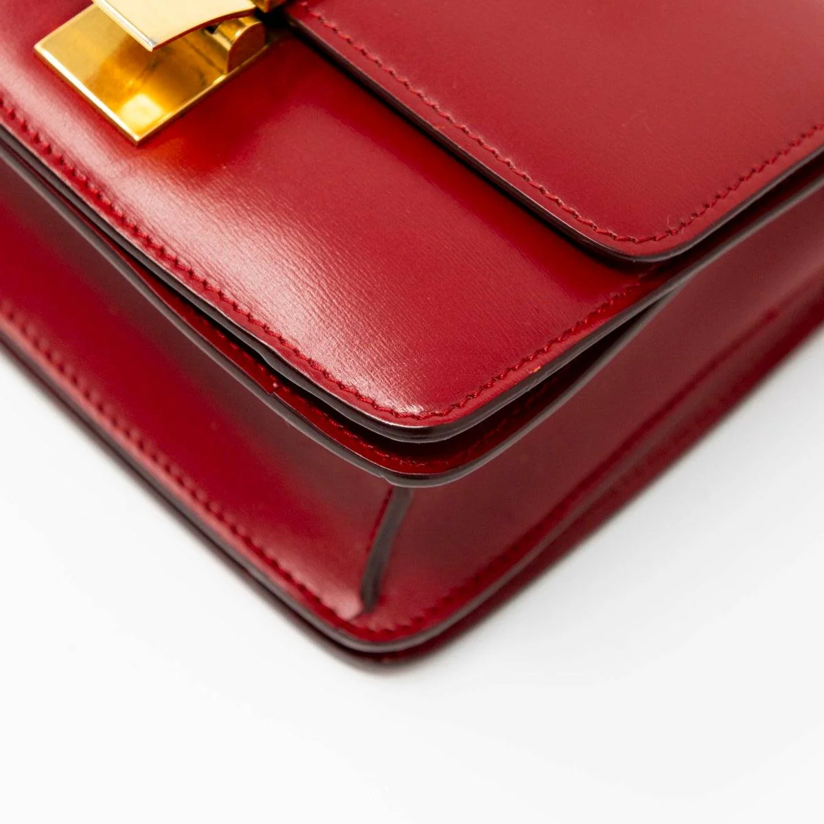 Celine Dark Red Small Box Bag - Image 6