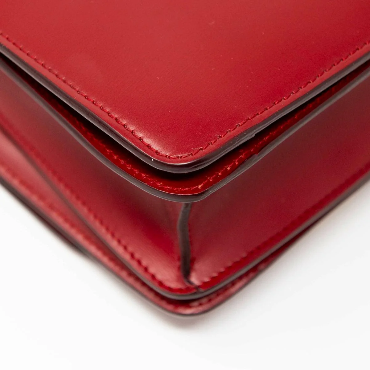 Celine Dark Red Small Box Bag - Image 8