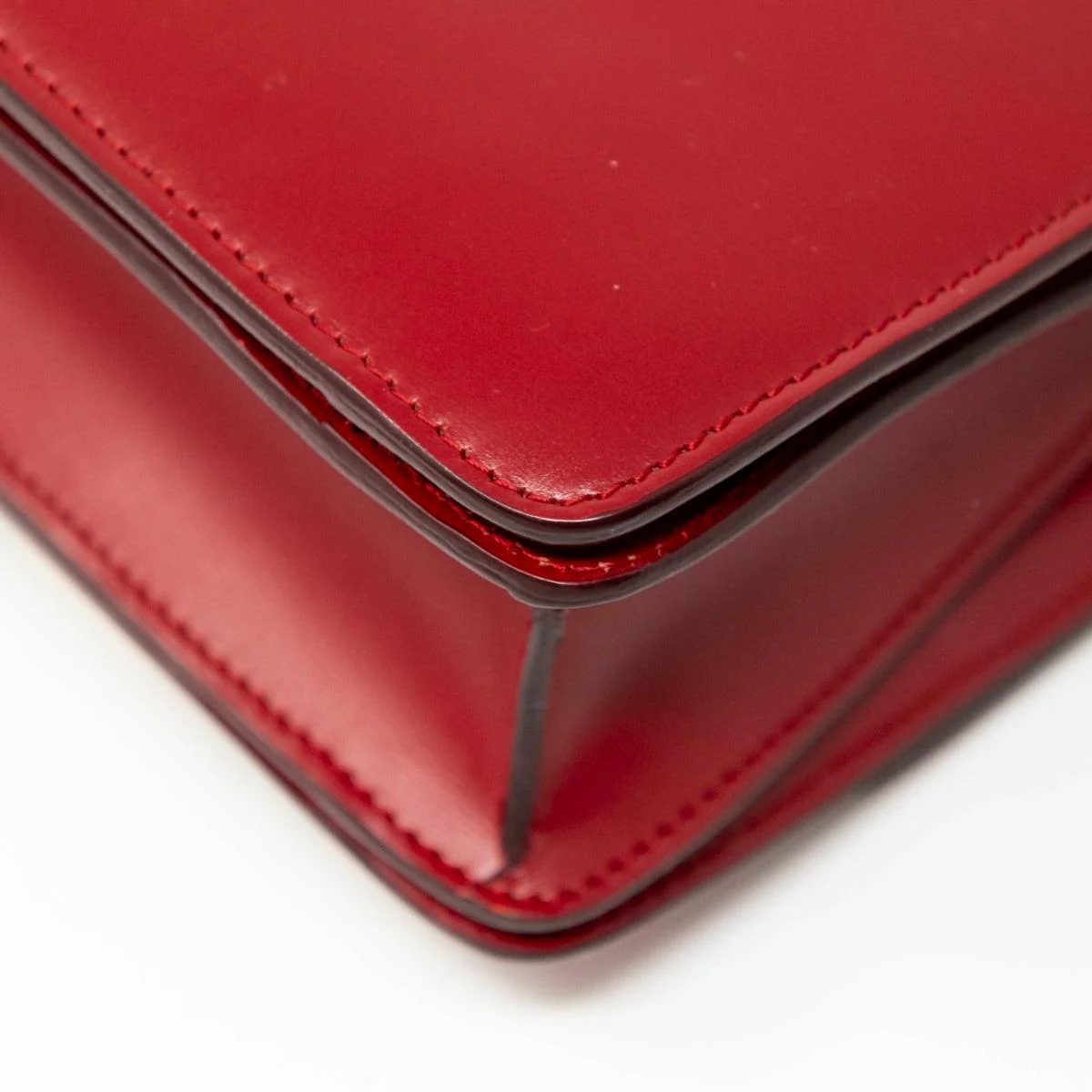 Celine Dark Red Small Box Bag - Image 9