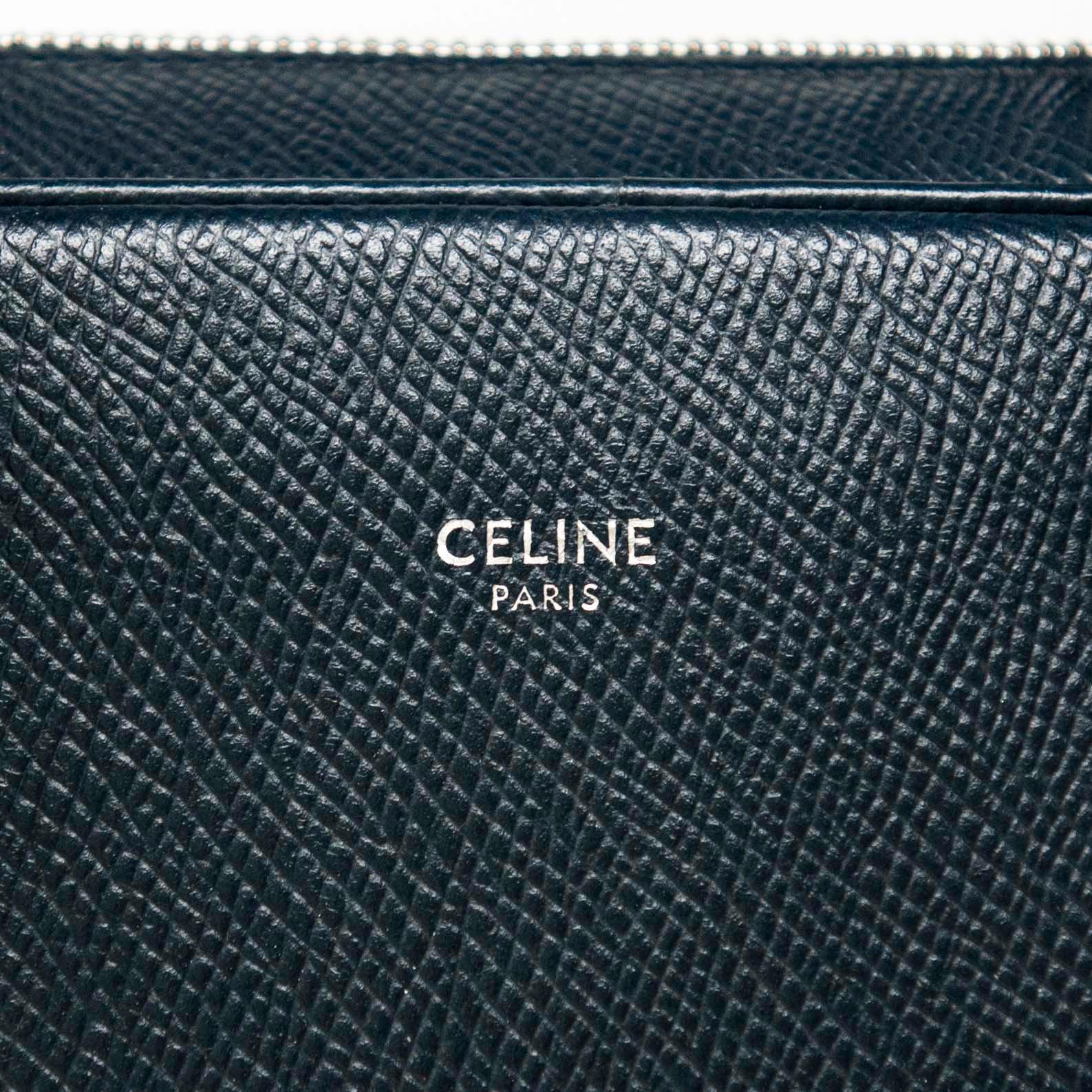 Celine Navy Grained Calfskin Briefcase - Image 13