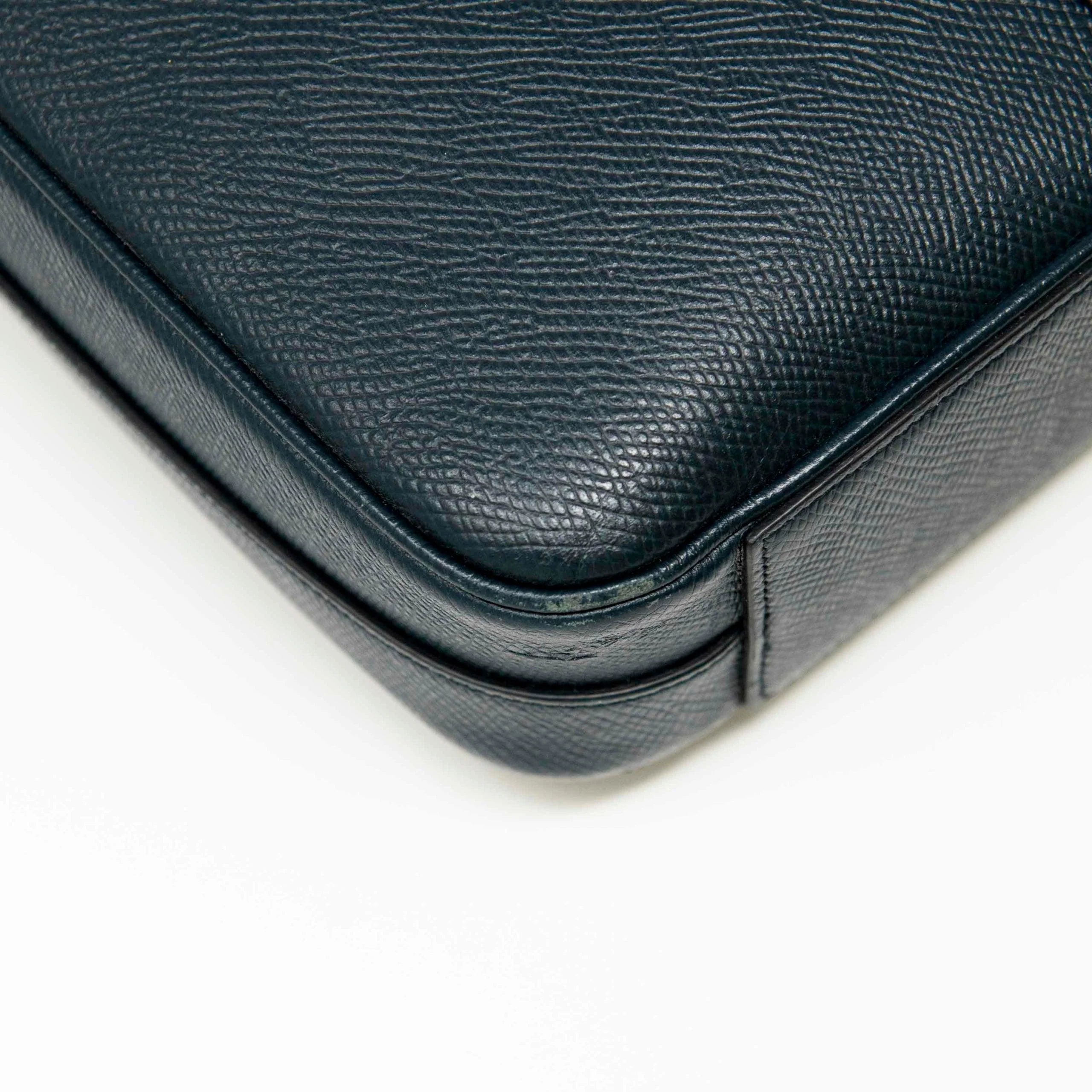 Celine Navy Grained Calfskin Briefcase - Image 9