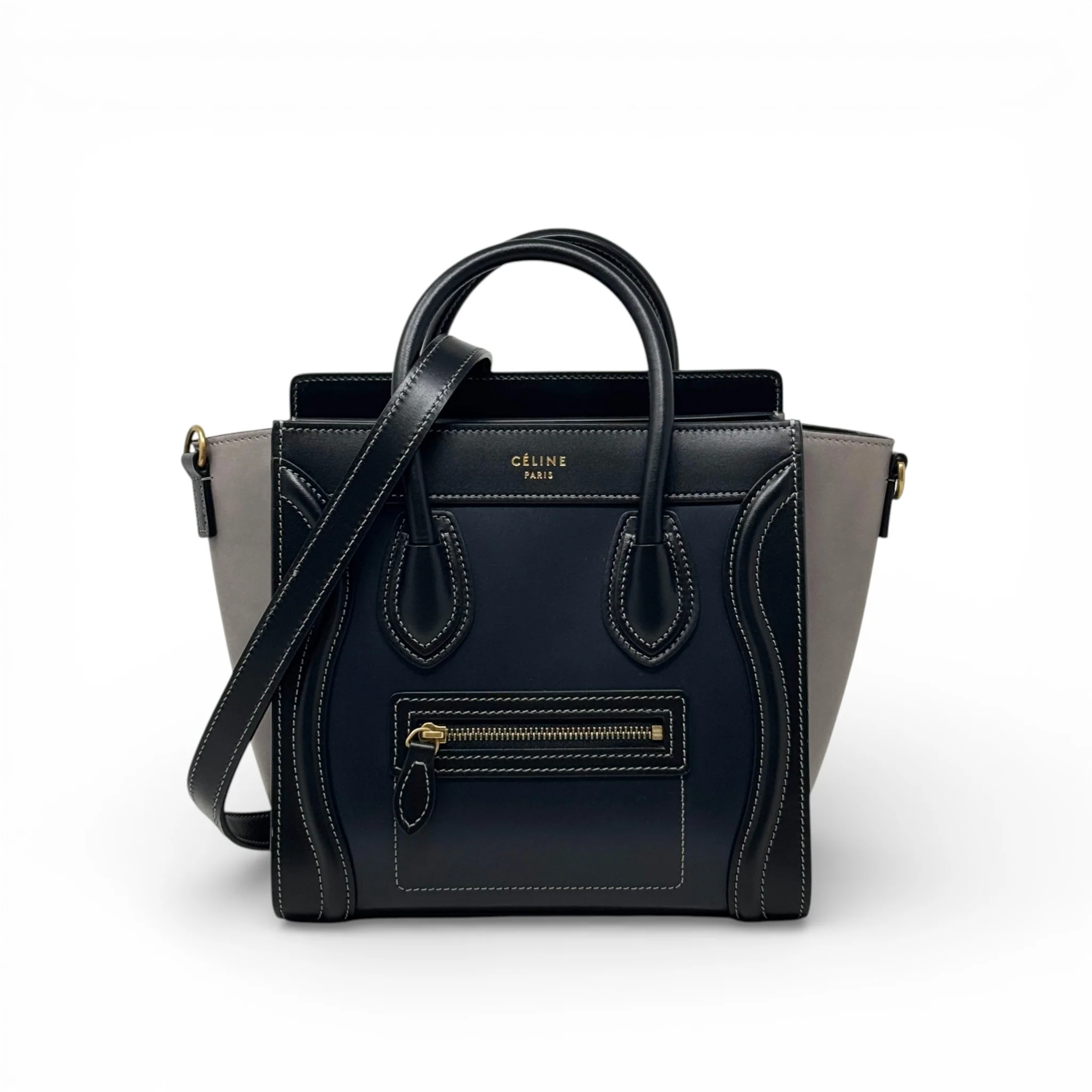 Celine Navy Nano Luggage Bag