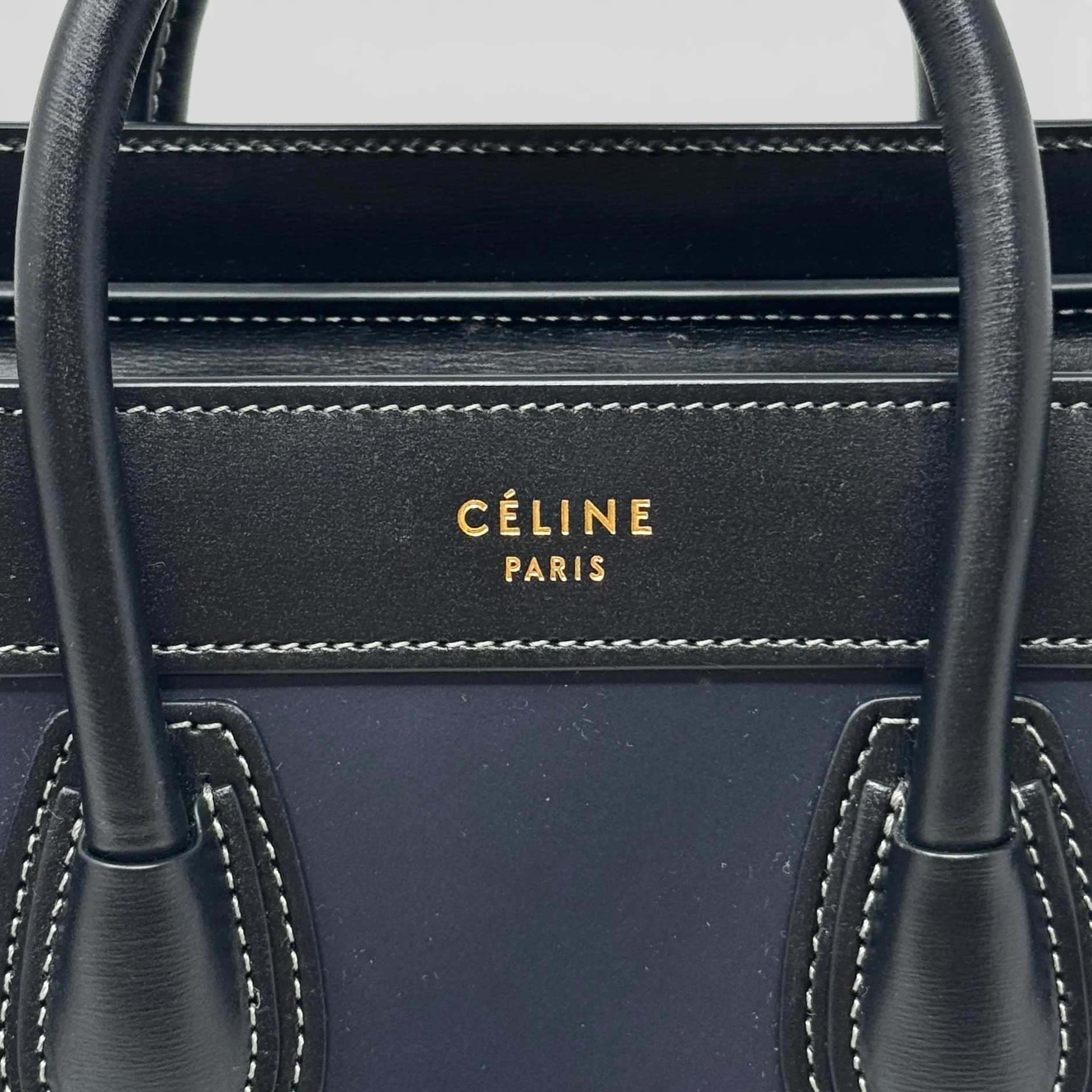 Celine Navy Nano Luggage Bag - Image 10