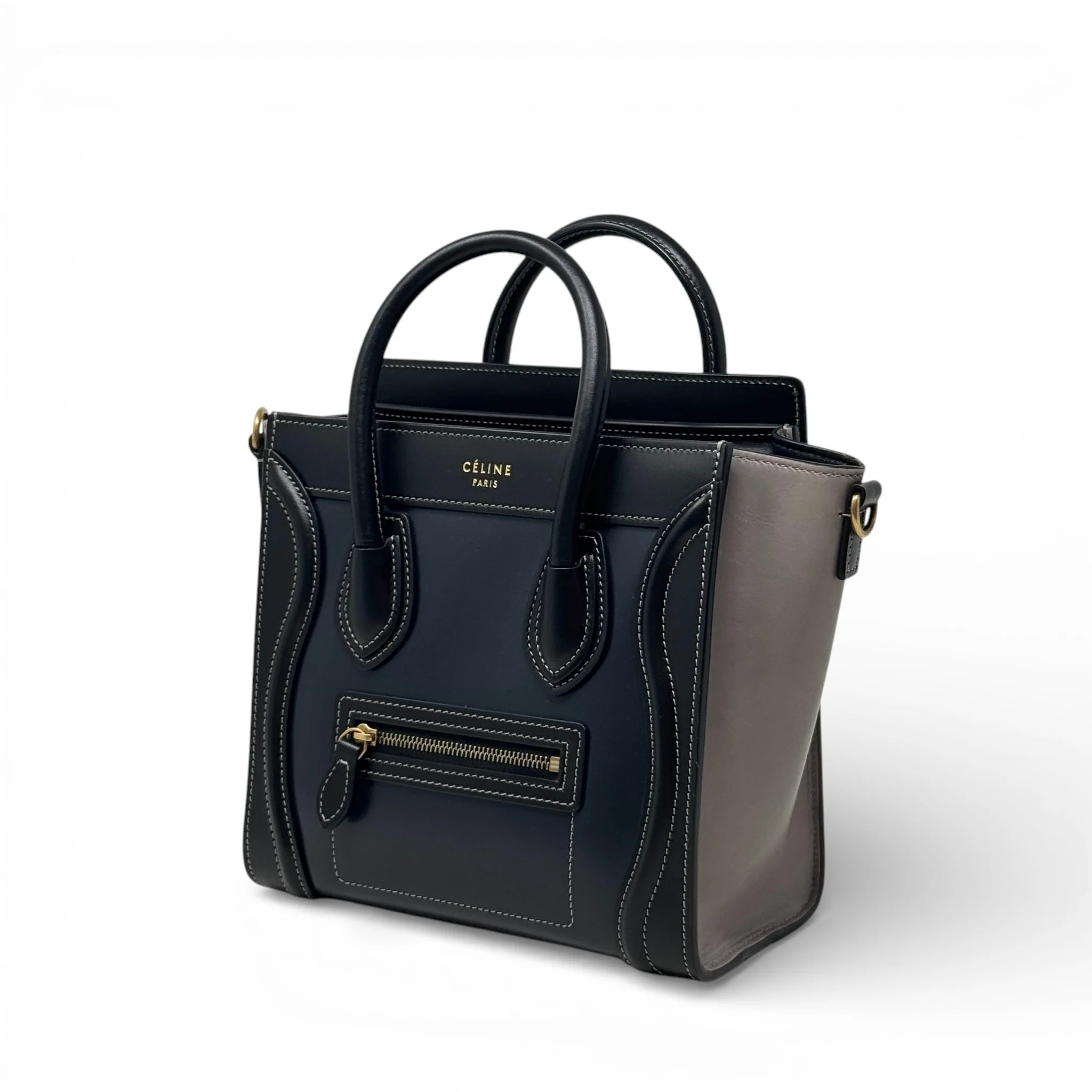 Celine Navy Nano Luggage Bag - Image 2