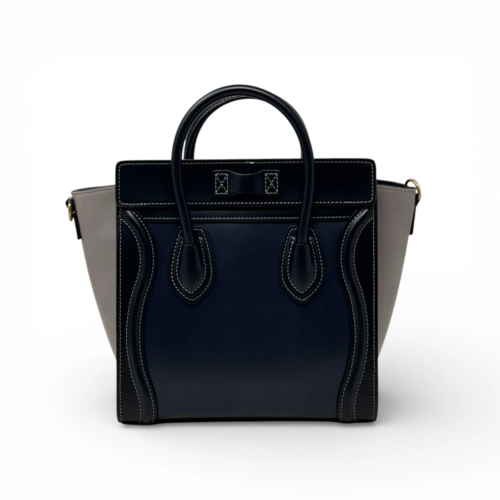 Celine Navy Nano Luggage Bag - Image 3