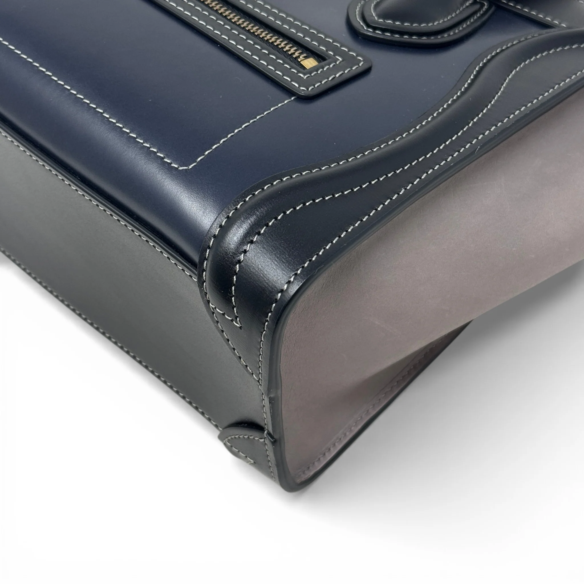 Celine Navy Nano Luggage Bag - Image 6