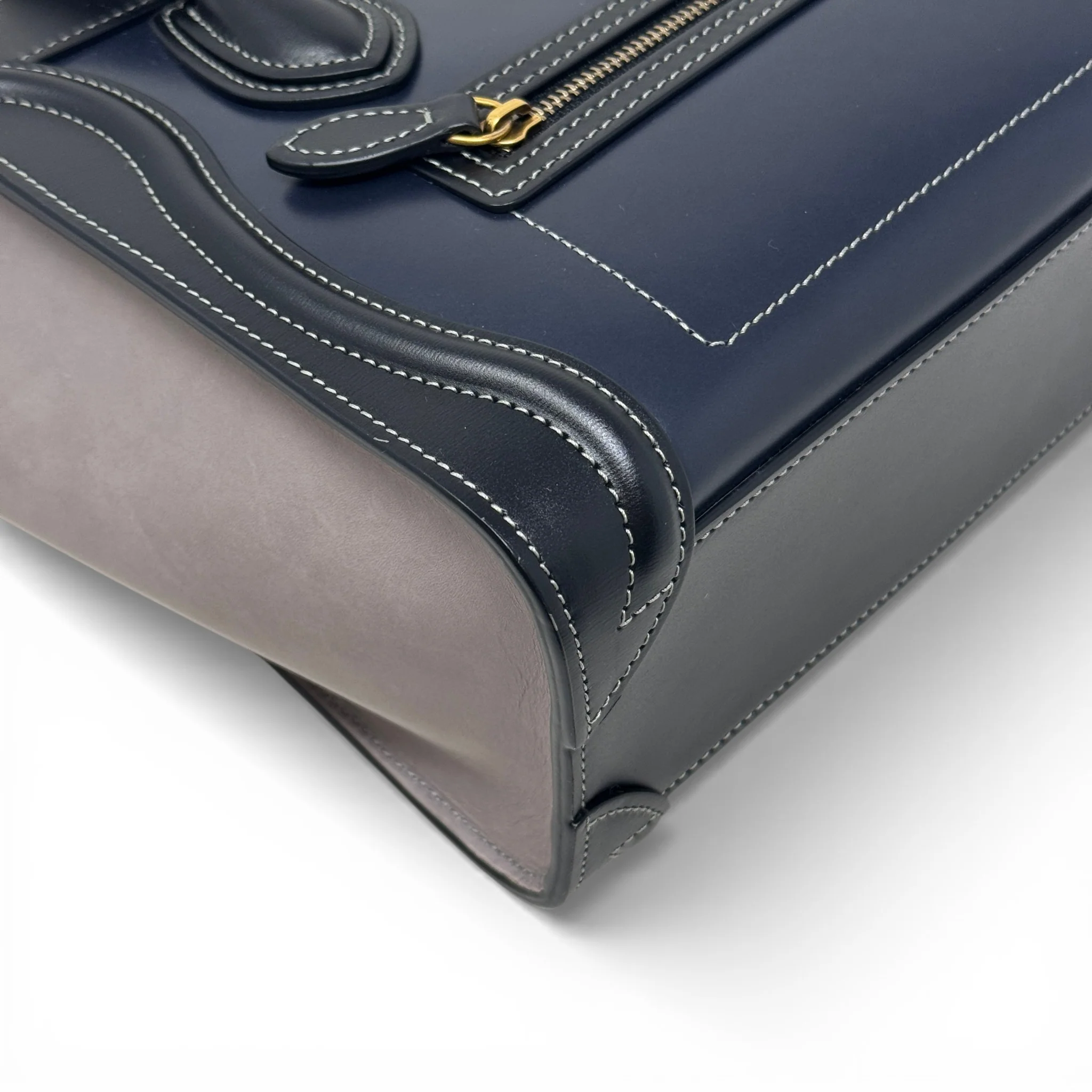 Celine Navy Nano Luggage Bag - Image 7