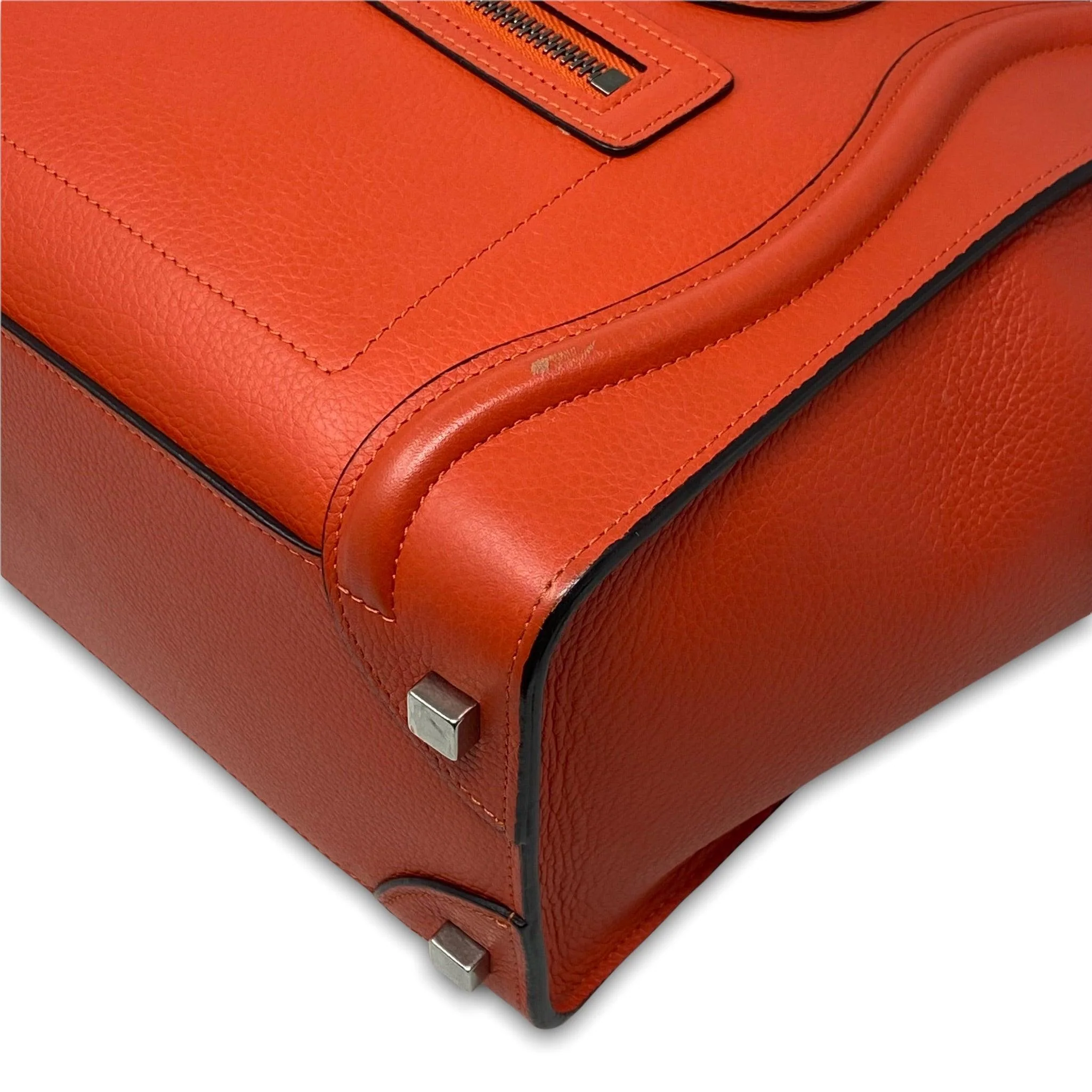 Celine Red Micro Luggage Bag - Image 6