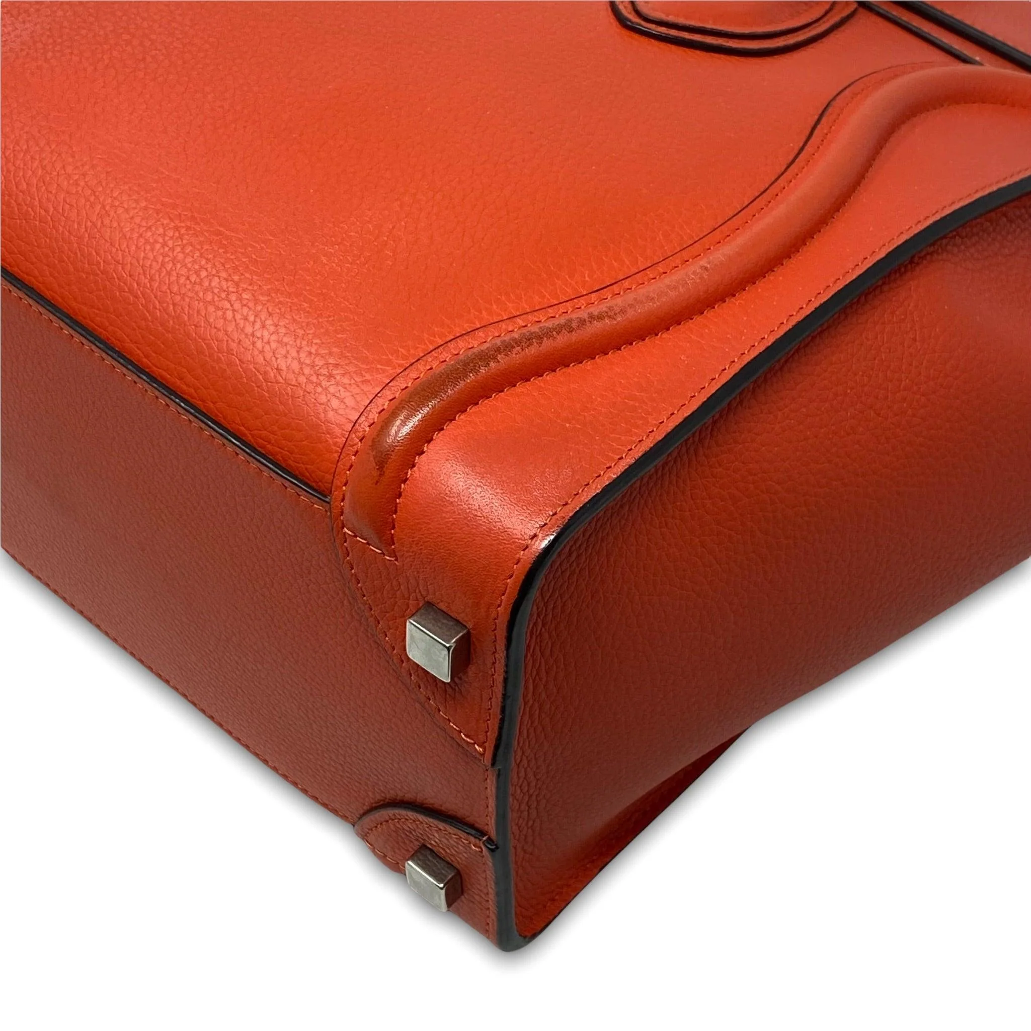 Celine Red Micro Luggage Bag - Image 8