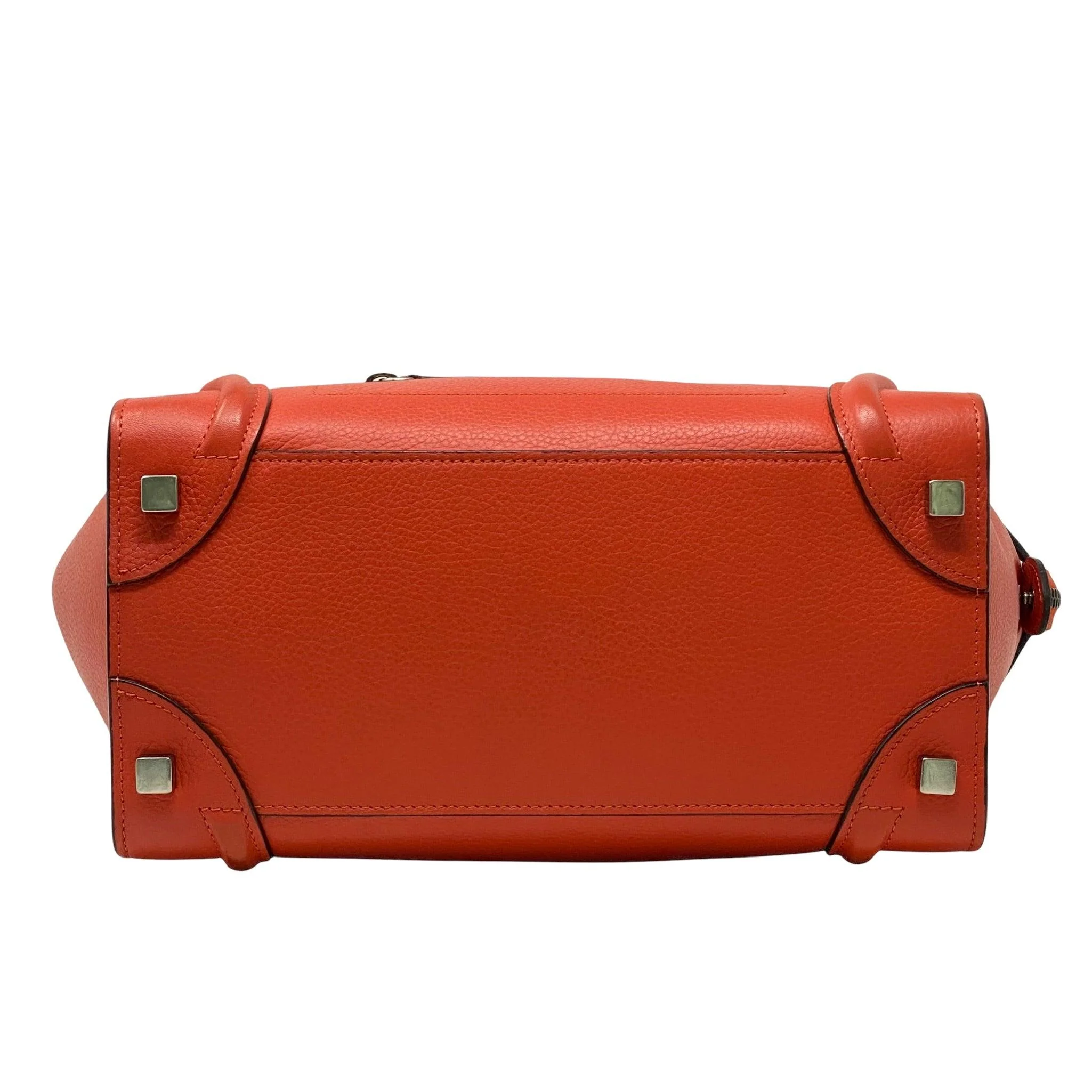 Celine Red Micro Luggage Bag - Image 9
