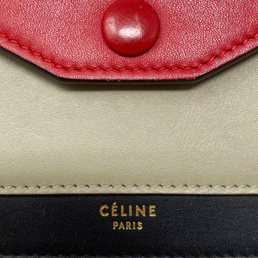 Celine Red Large Pocket Wallet On Chain - Image 10