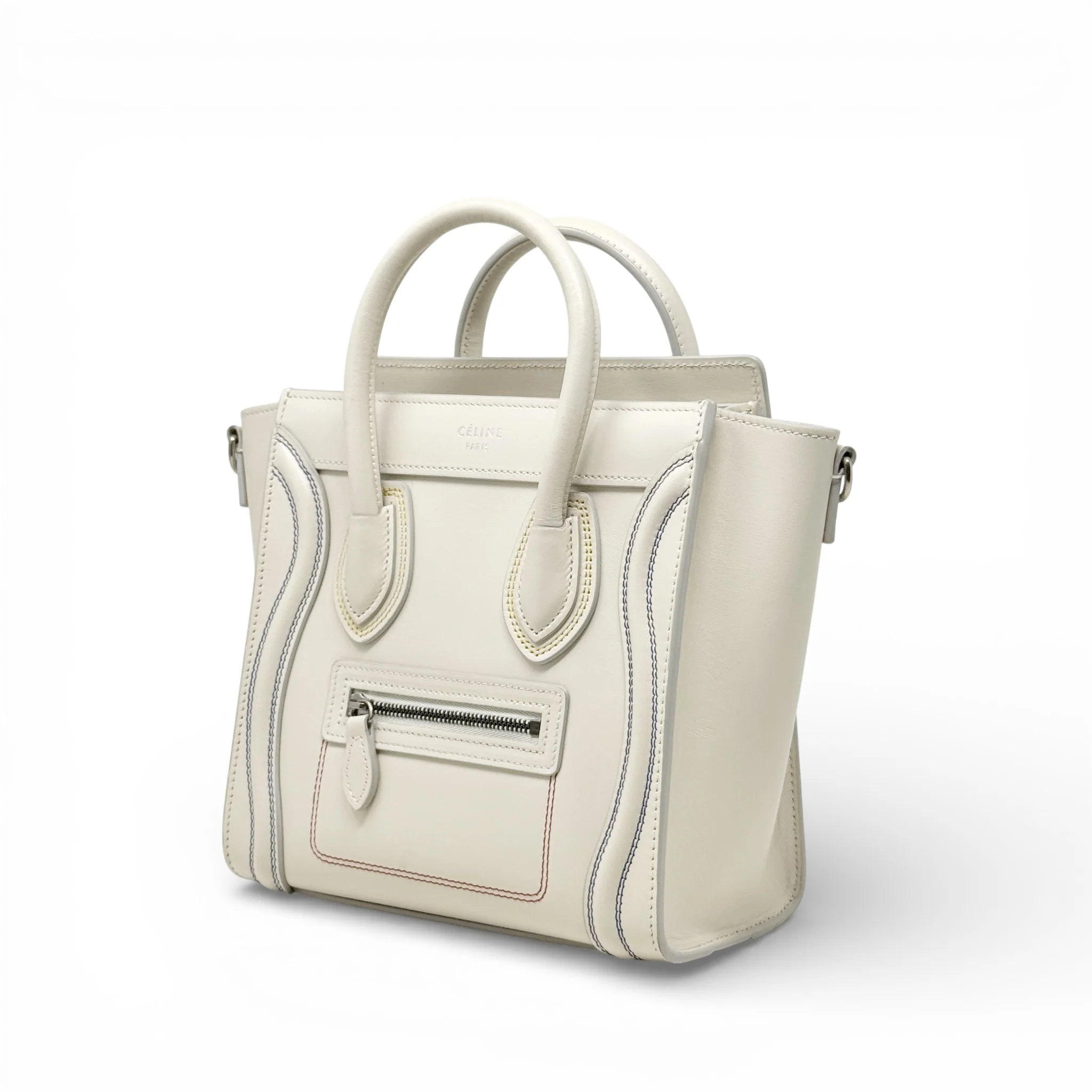 Celine White Nano Luggage Bag - Image 2