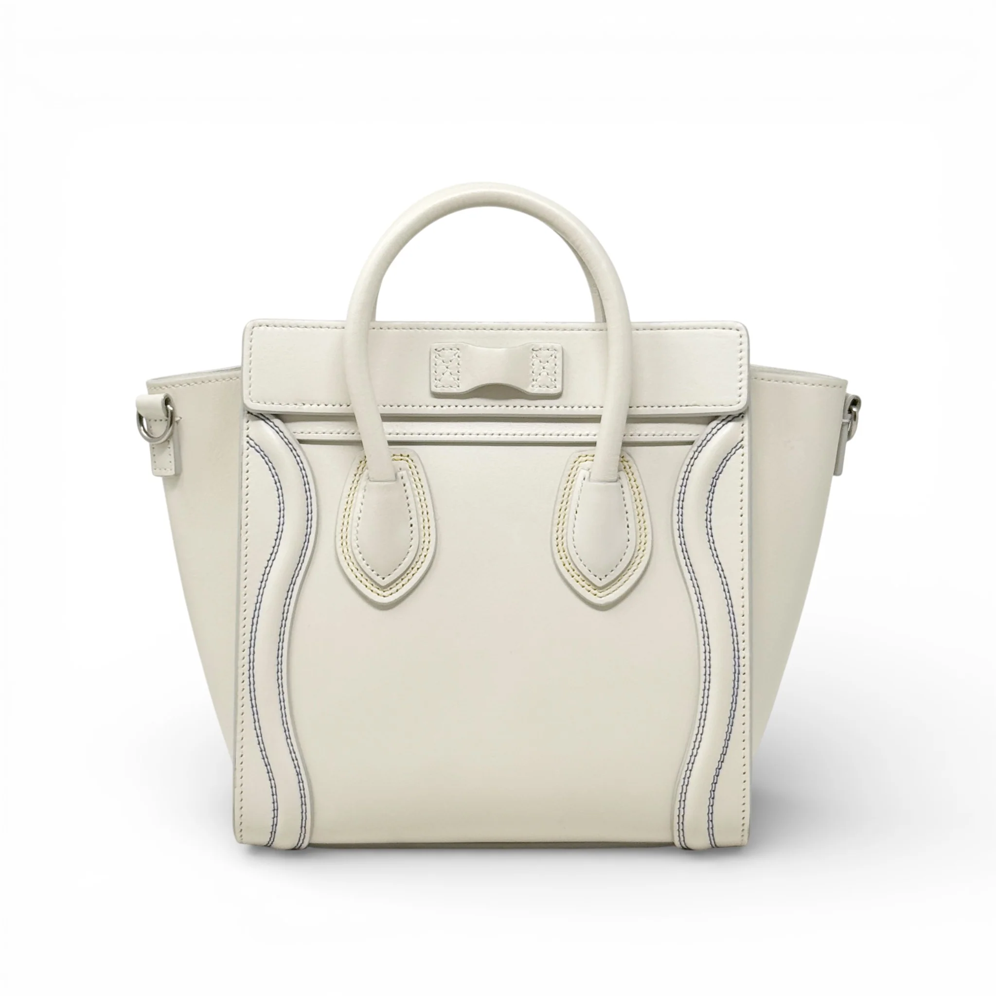 Celine White Nano Luggage Bag - Image 3