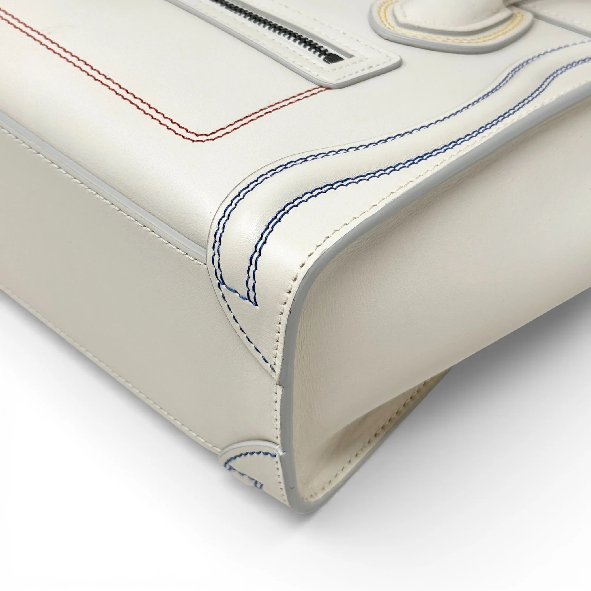 Celine White Nano Luggage Bag - Image 6