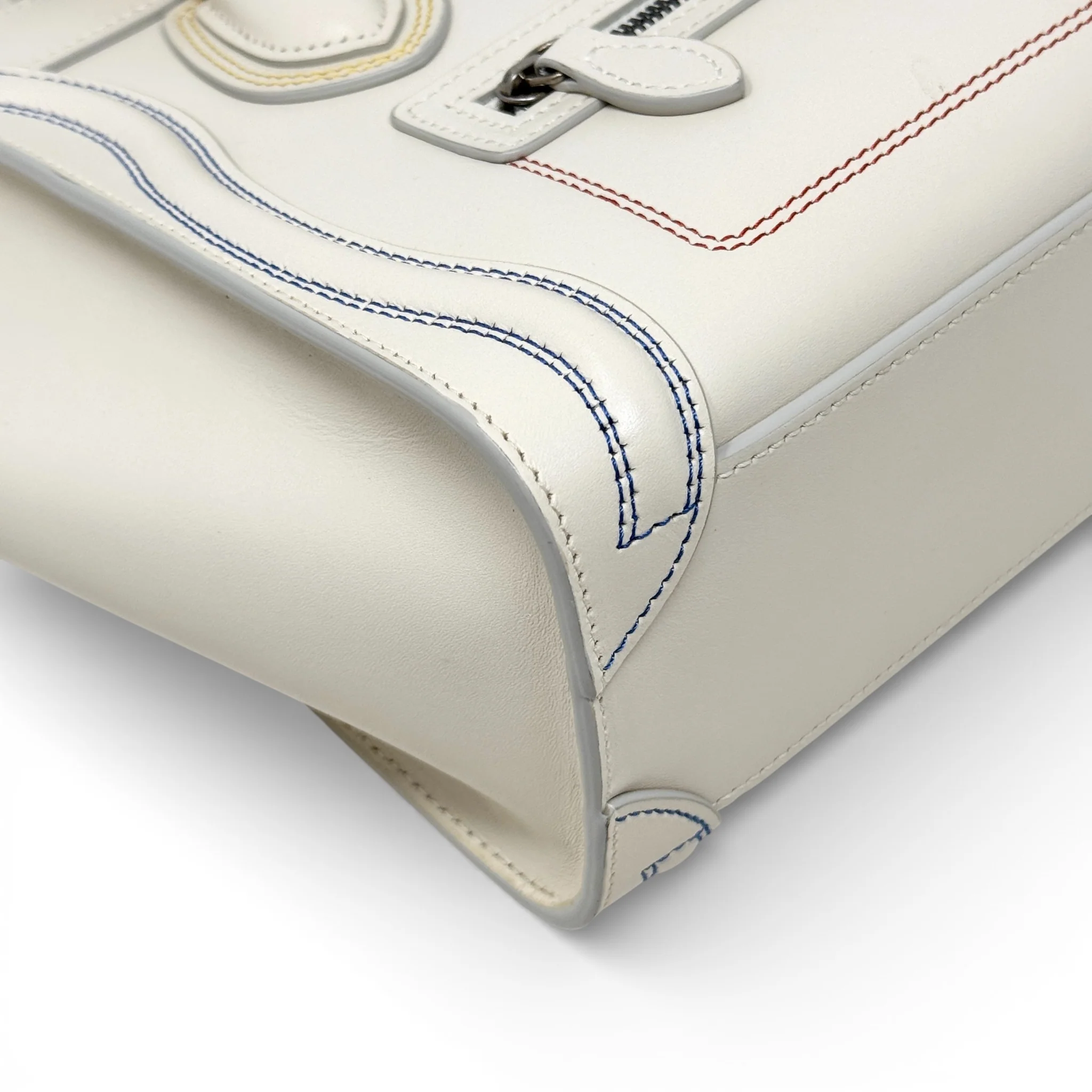 Celine White Nano Luggage Bag - Image 7