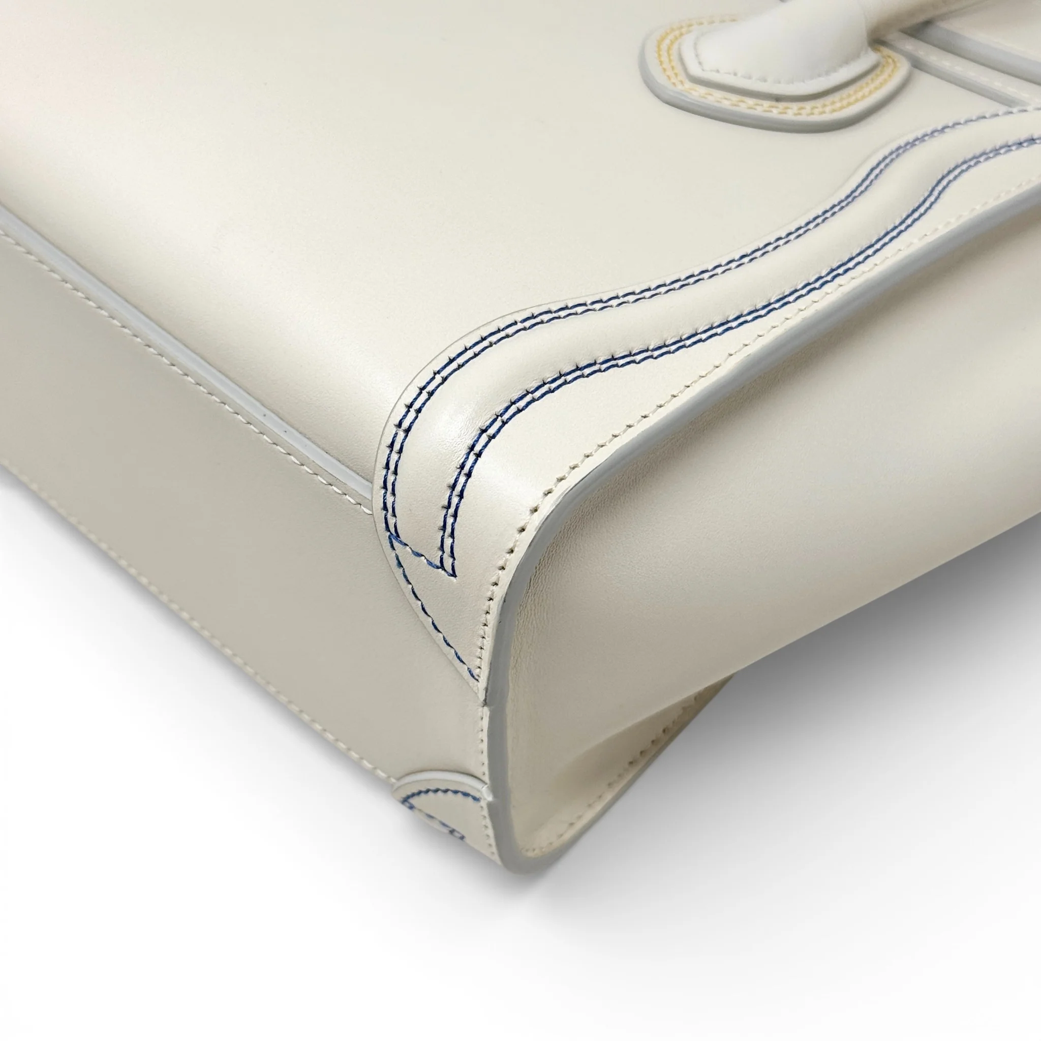 Celine White Nano Luggage Bag - Image 8